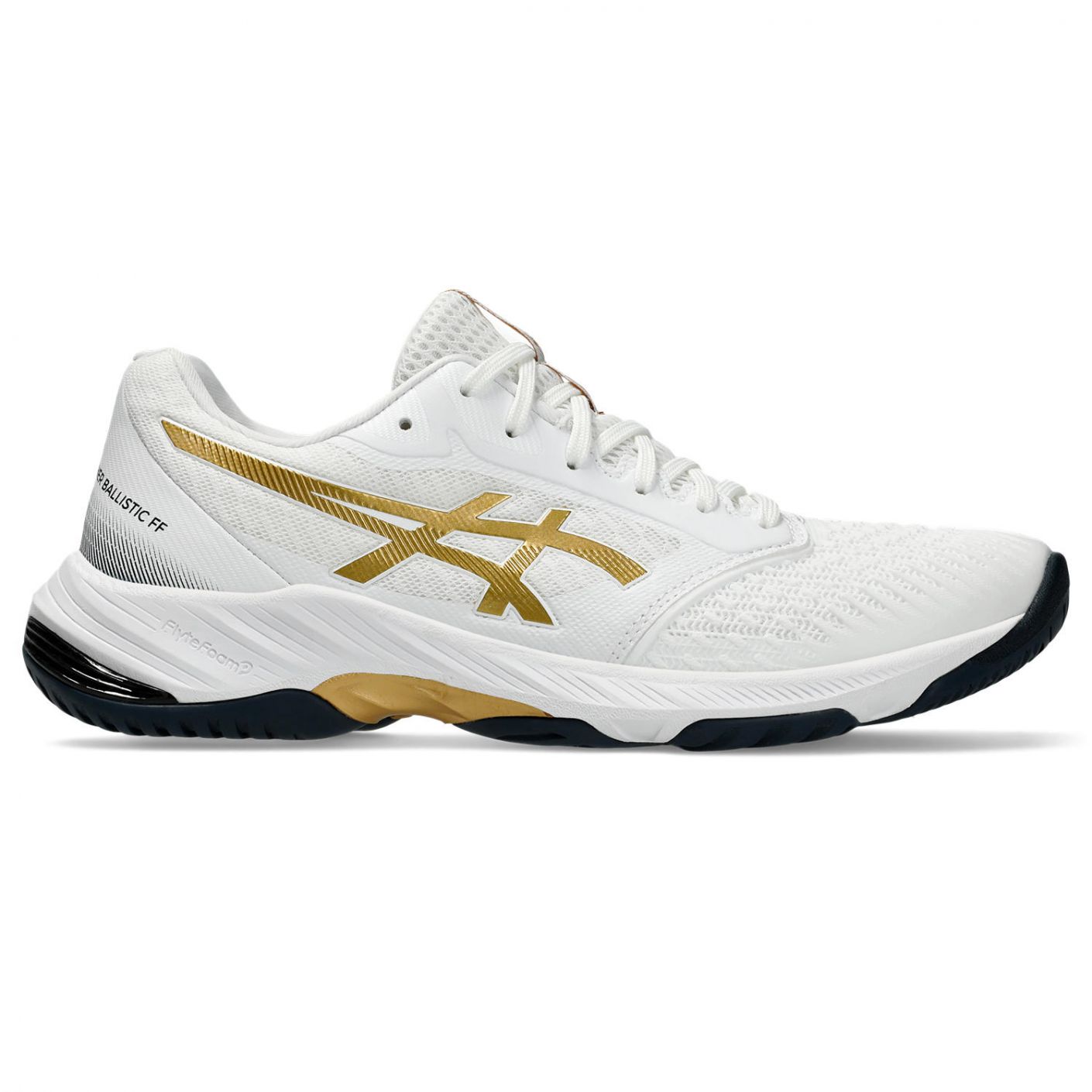 Asics Netburner Ballistic Ff 3 White/Pure Gold da Uomo