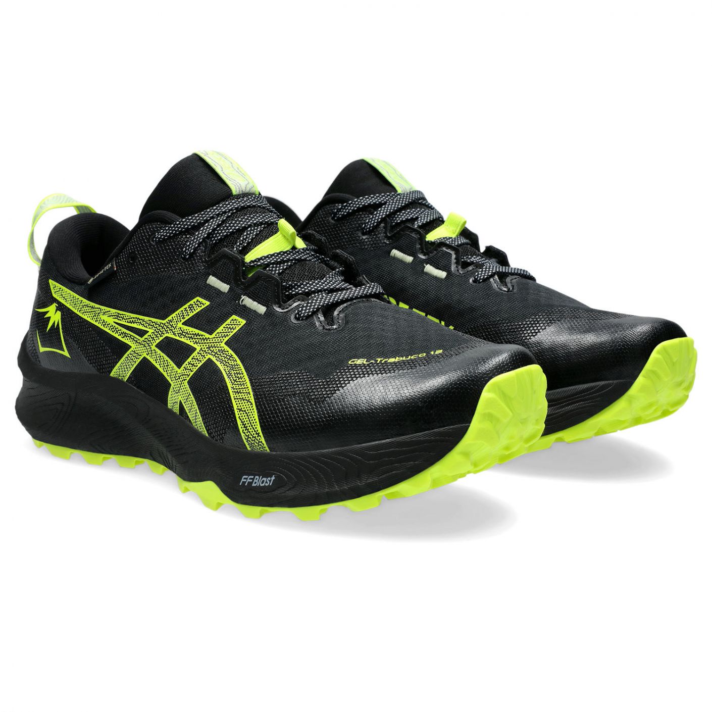 Asics Gel-Trabuco 12 Gtx Black/Safety Yellow da Uomo