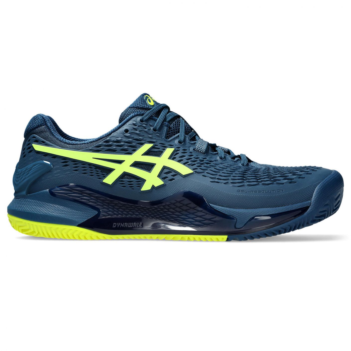 Asics Gel-Resolution 9 Clay Mako Blue/Safety Yellow da Uomo