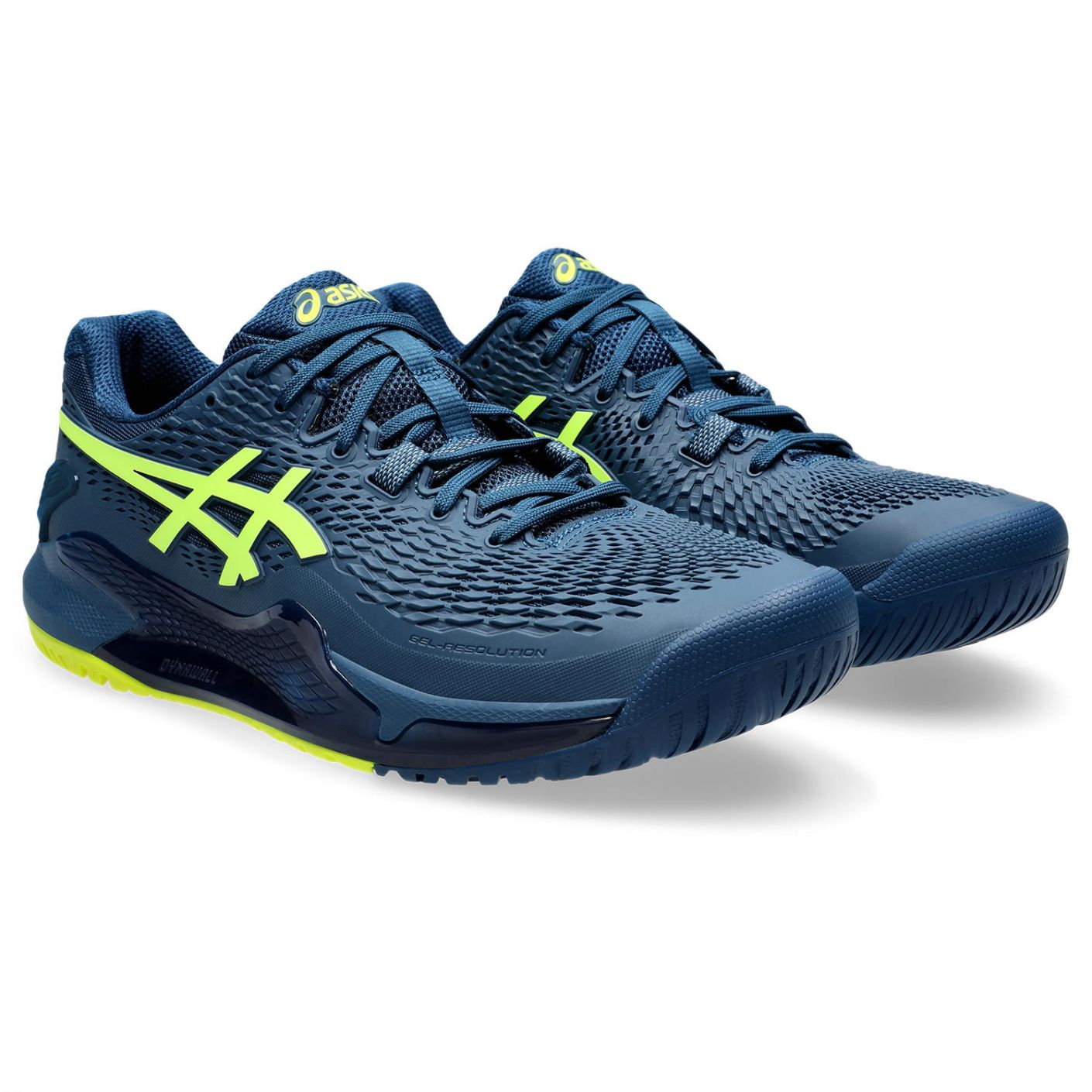 Asics Gel-Resolution 9 Mako Blue/Safety Yellow da Uomo