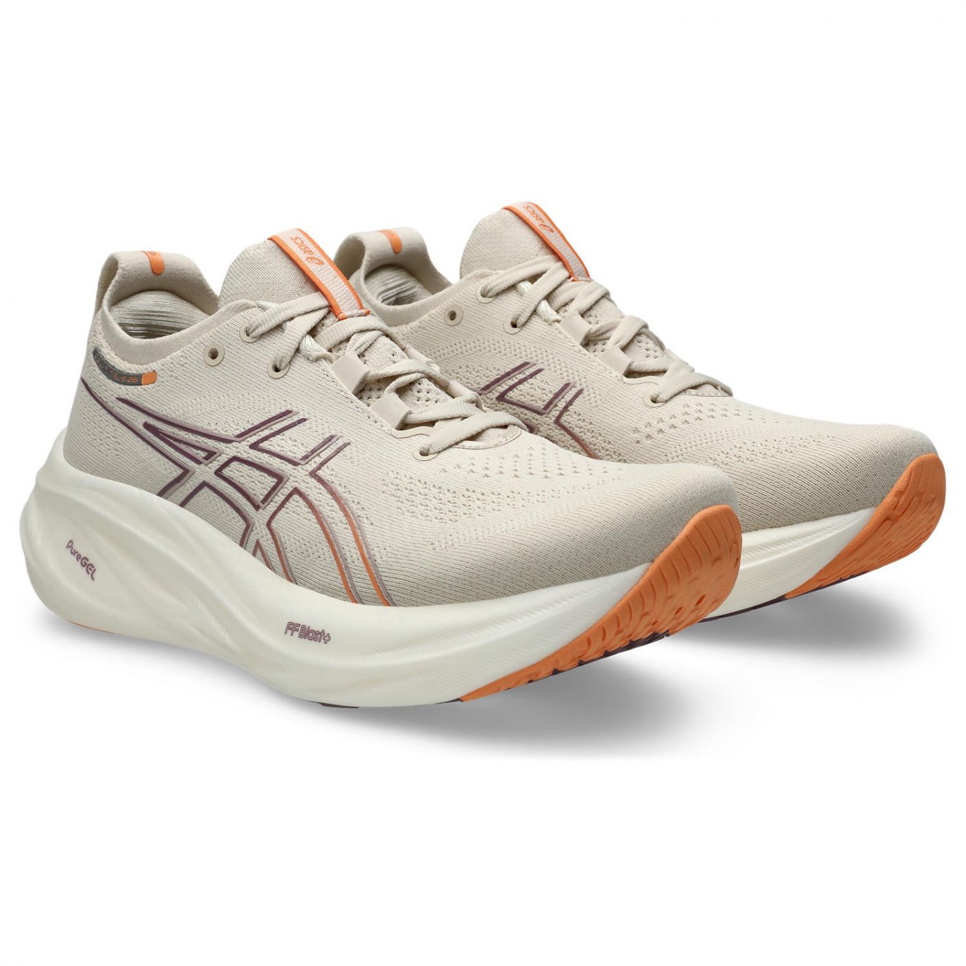 Asics Gel Nimbus 26 Oatmeal/Faded Orange da Donna