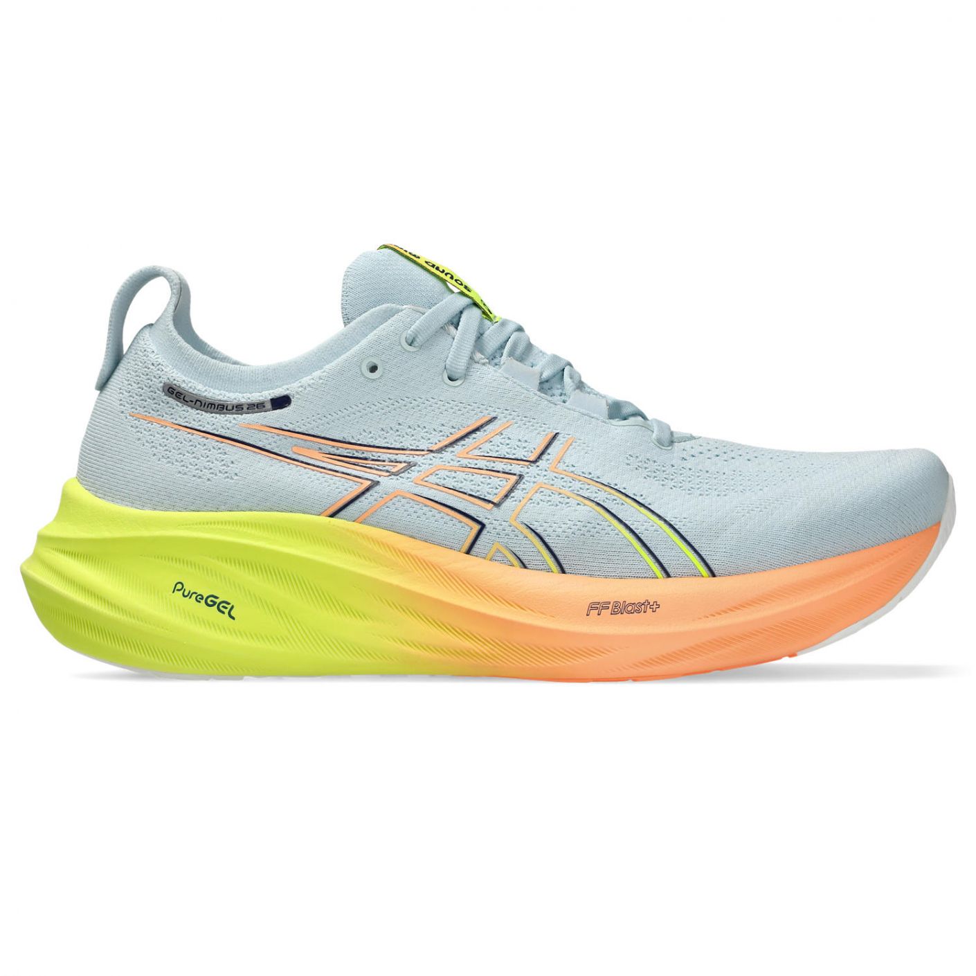 Asics Gel Nimbus 26 Paris Cool Grey/Safety Yellow da Uomo