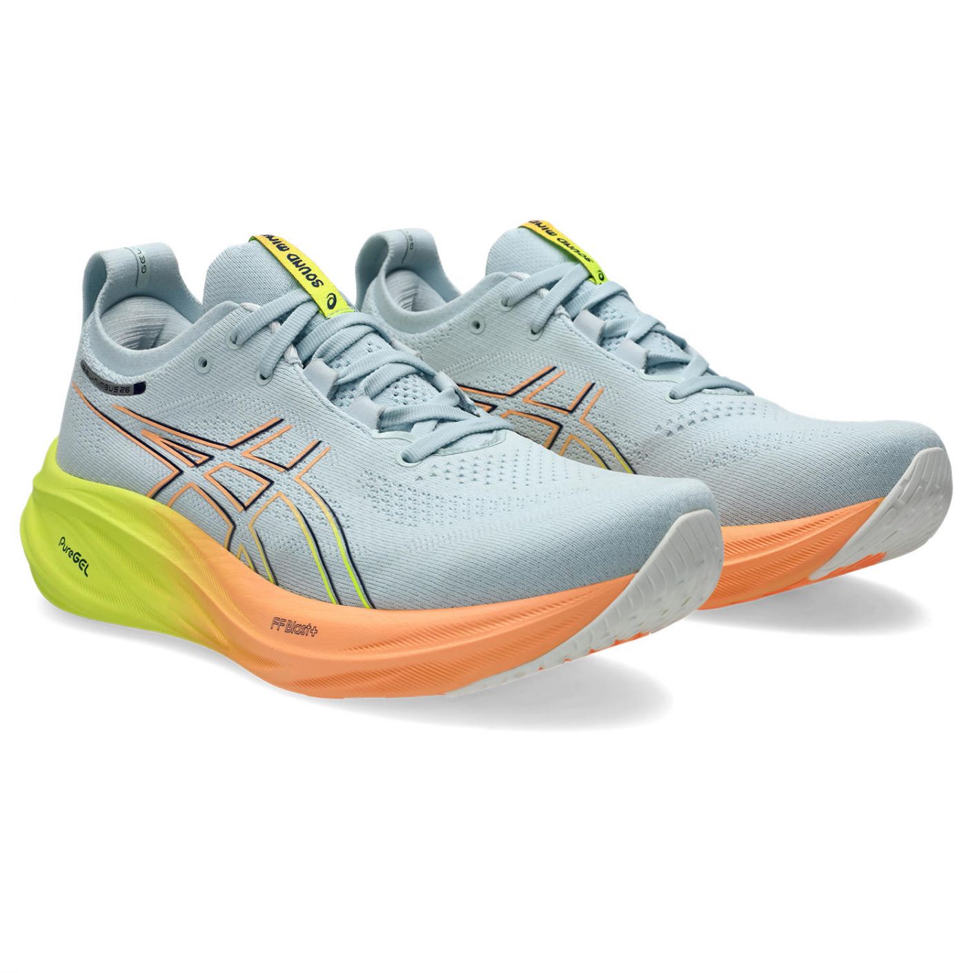 Asics Gel Nimbus 26 Paris Cool Grey/Safety Yellow da Uomo