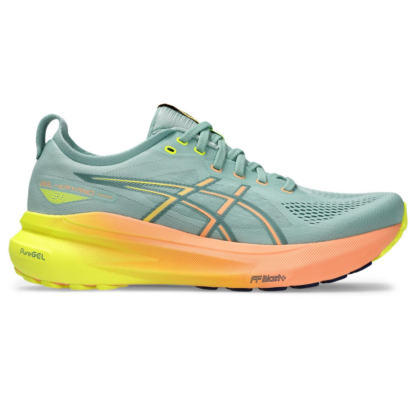 Asics Gel Kayano 31 Paris Light Celadon/Safety Yellow da Uomo