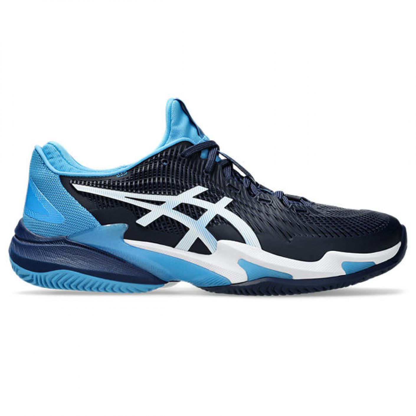 Asics Court FF 3 Novak Clay Blue Expanse White da Uomo