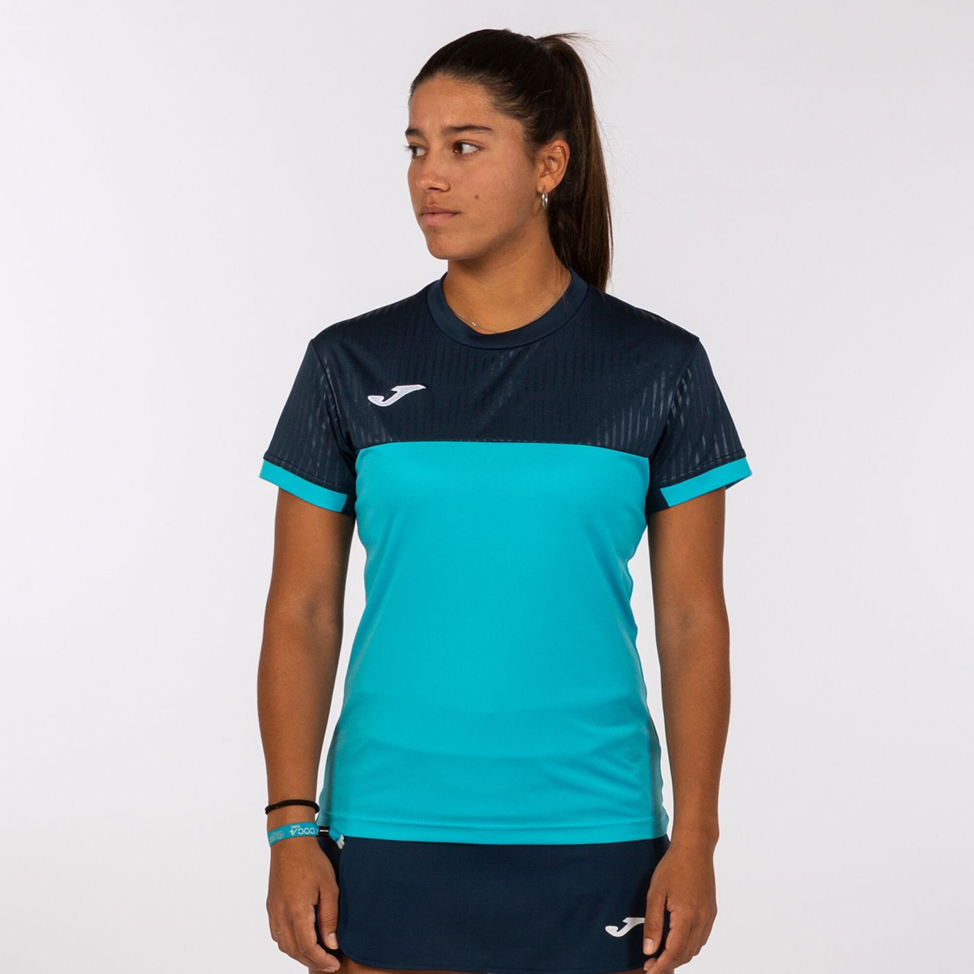 Joma T-Shirt Montreal Türkis/Marineblau für Damen
