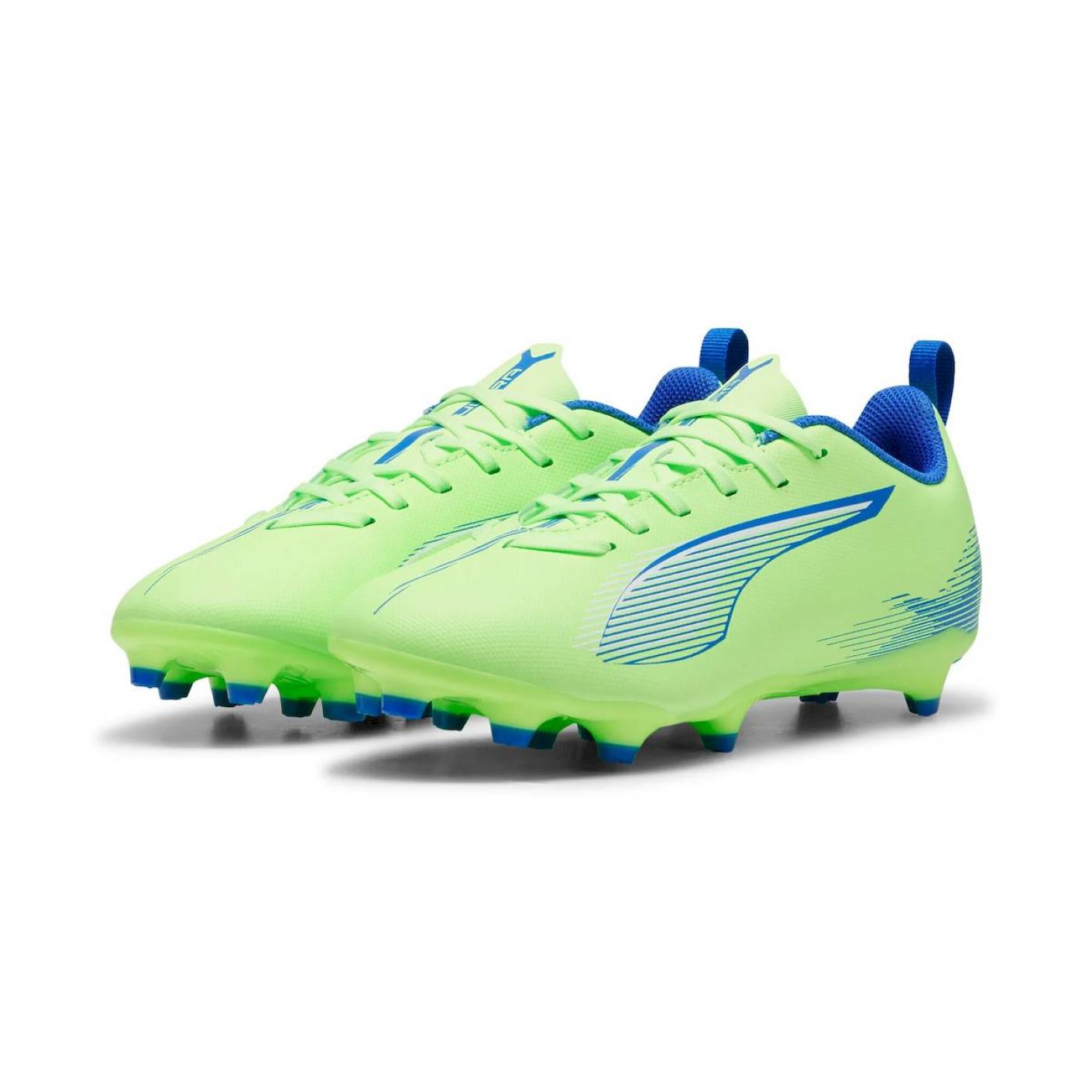 Puma Ultra 5 Play fg/ag Junior Fizzy Apple-PUMA White-Bluemazing