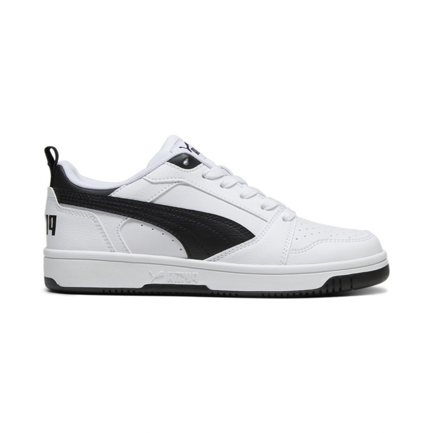 Puma Rebound V6 Low Junior Weiß/Schwarz