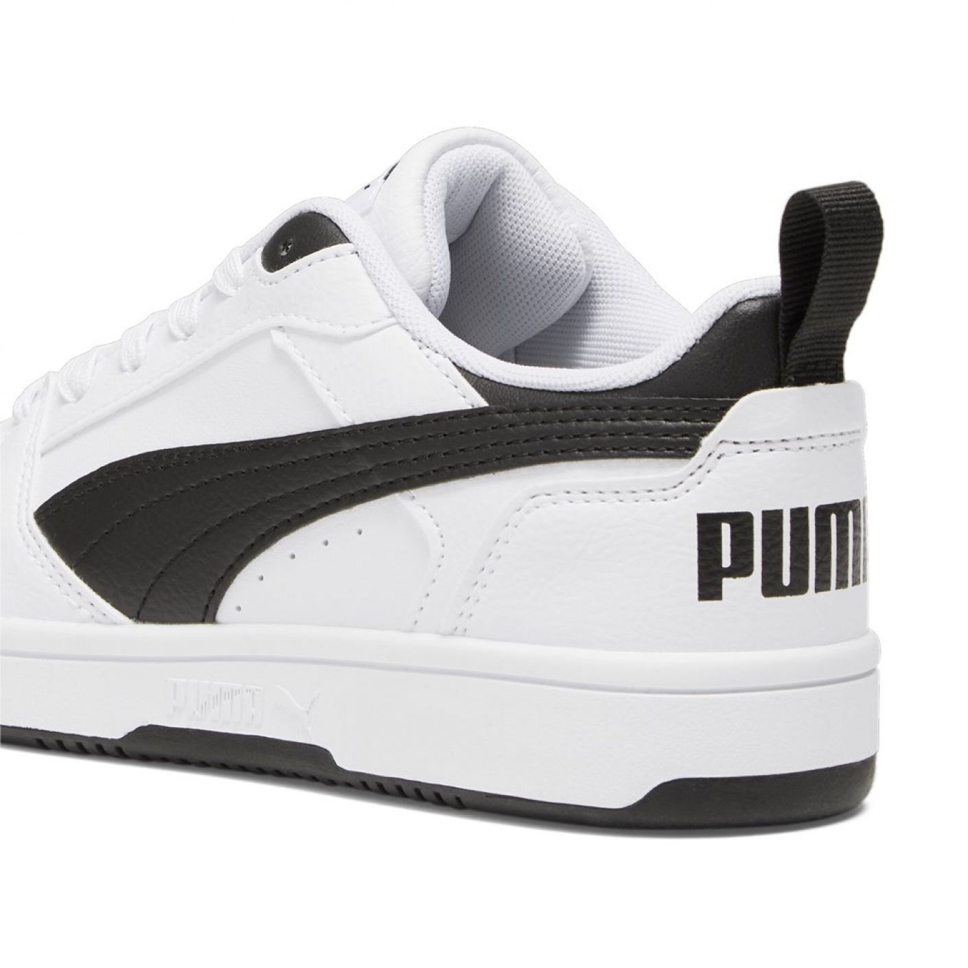 Puma Rebound V6 Low Junior Weiß/Schwarz