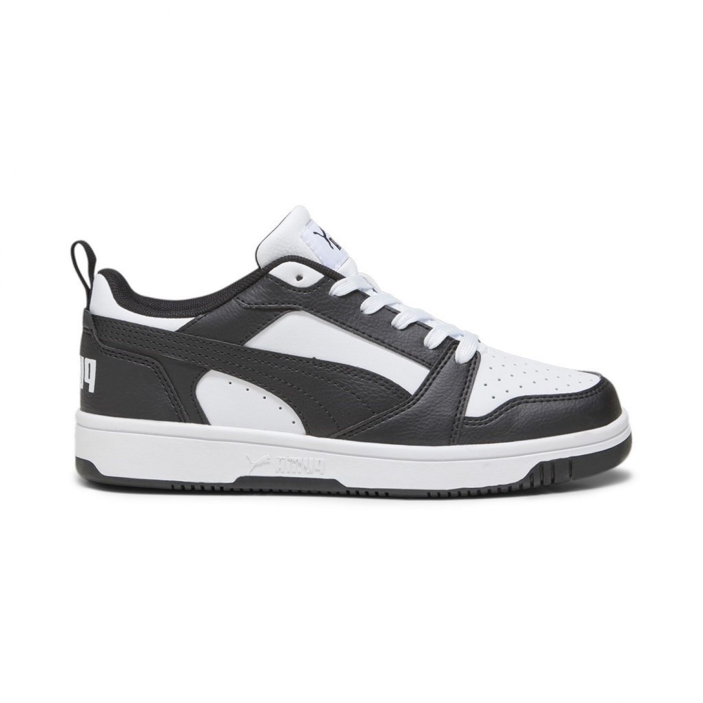 Puma Rebound V6 Low Junior Schwarz/Weiß
