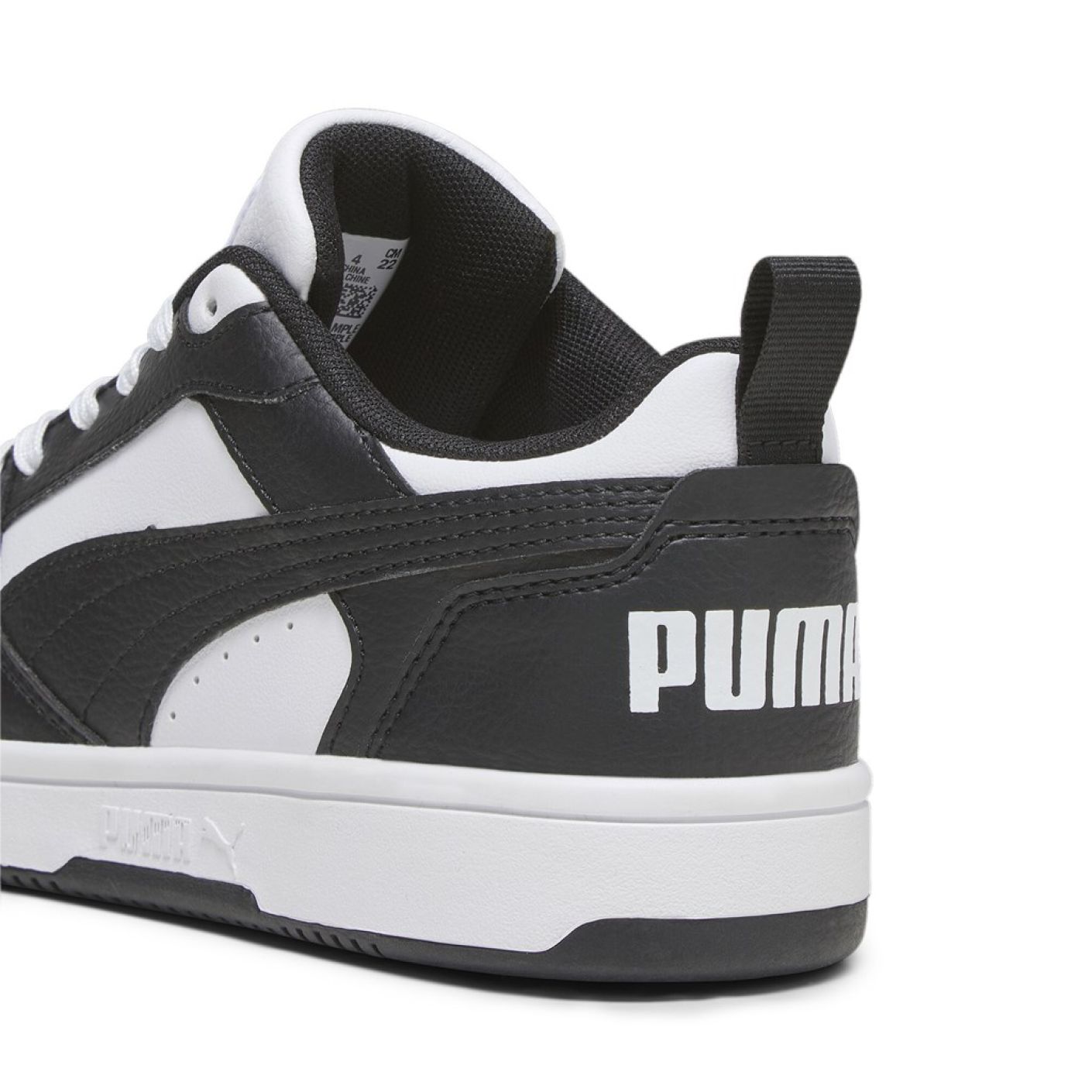 Puma Rebound V6 Low Junior Schwarz/Weiß