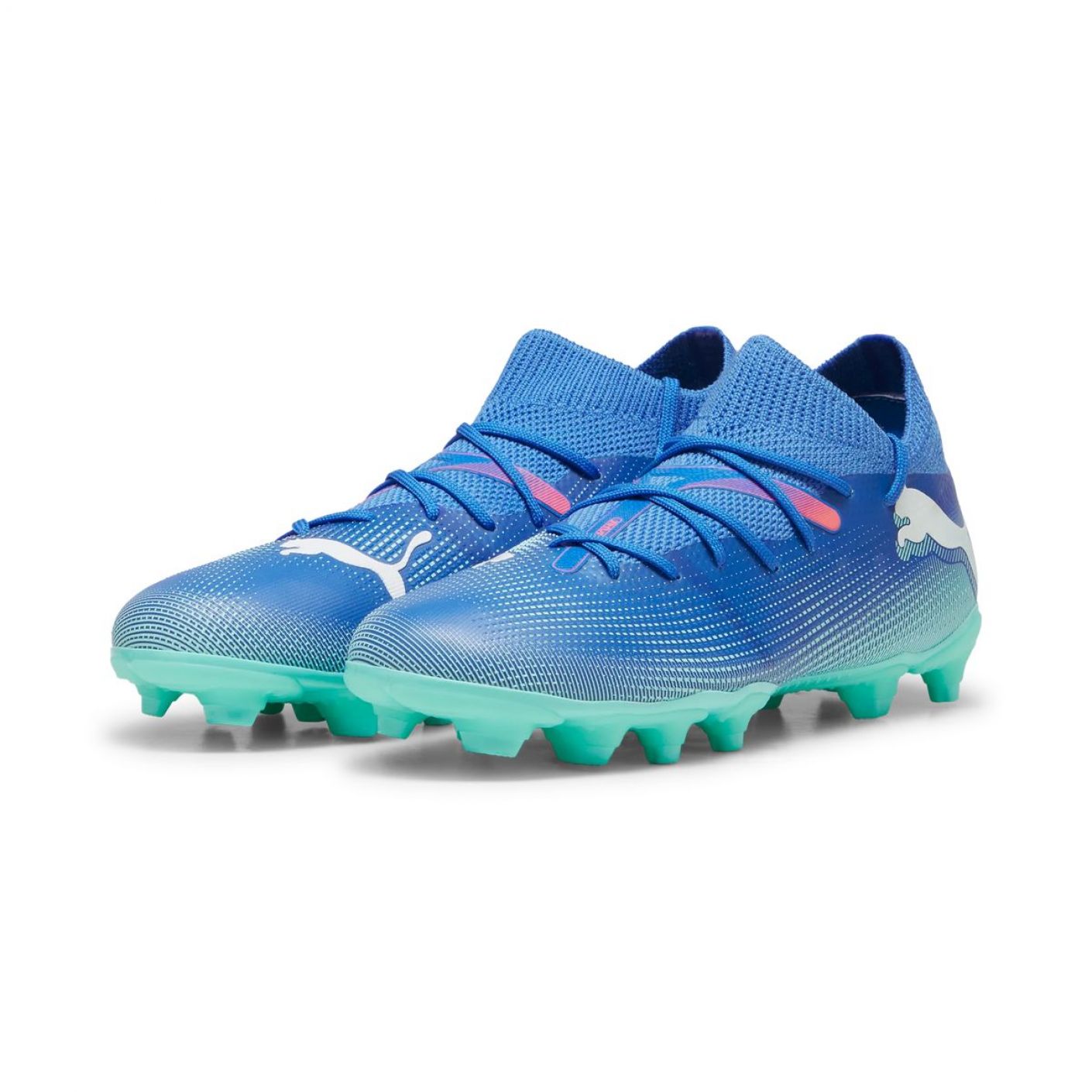 Puma Future 7 Match FG/AG Jr Bluemazing/White/Electric Peppermint da Bambino