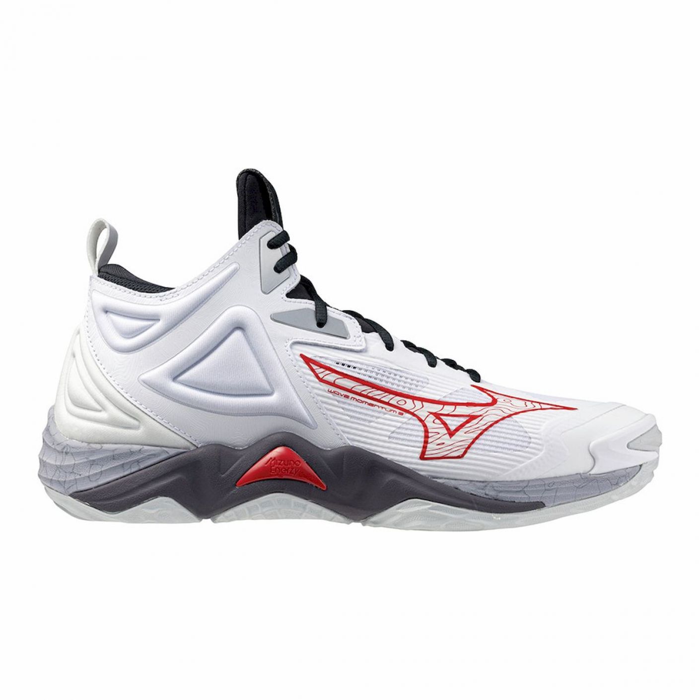 Mizuno Wave Momentum 3 Mid White/Salsa/Vulcan