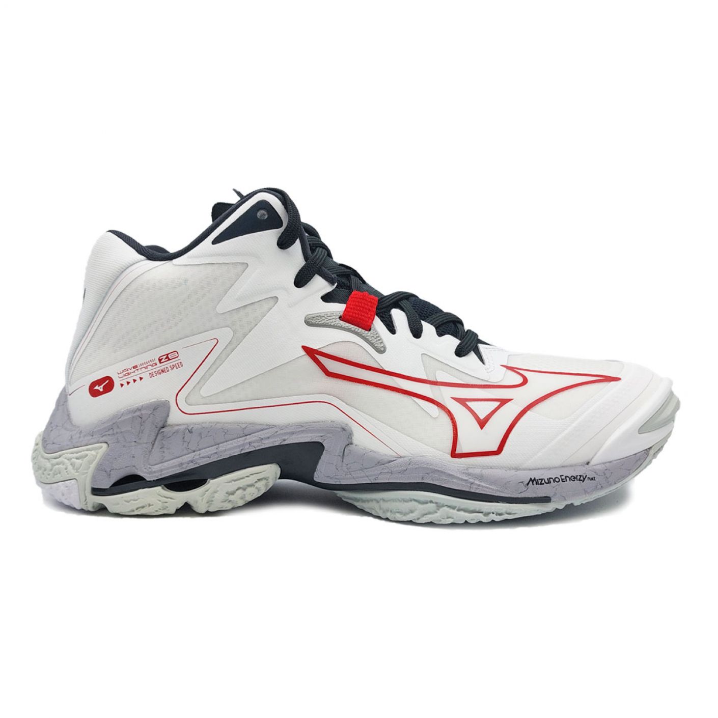 Mizuno Wave Lightning Z8 Mid White/Salsa/Black