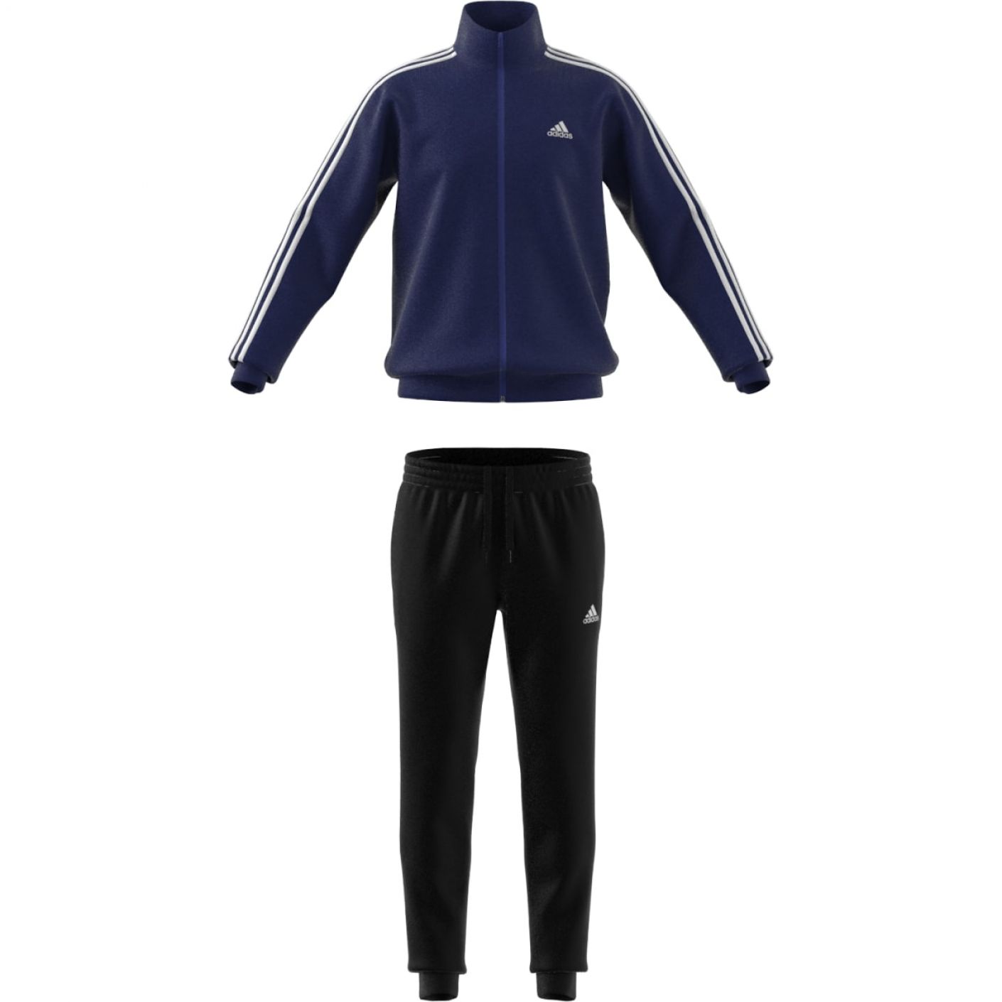 Adidas Sportswear Basic 3 Stripes Fleece Tracksuit Selubl da Uomo