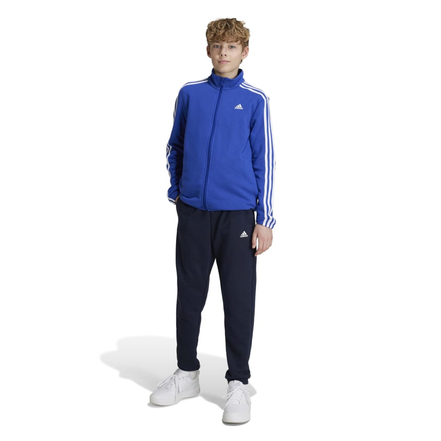 Adidas Adidas Boys Essentials French Terry Tracksuit Selubl/White da Bambino