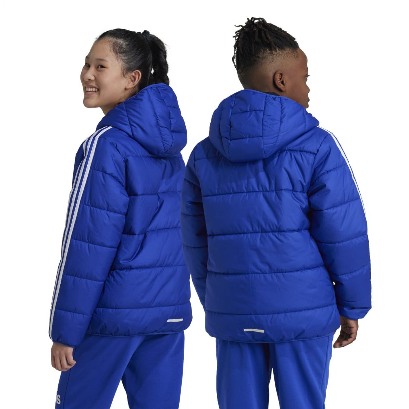 Adidas Essentials 3 Stripes Padded Jacket Selubl/White