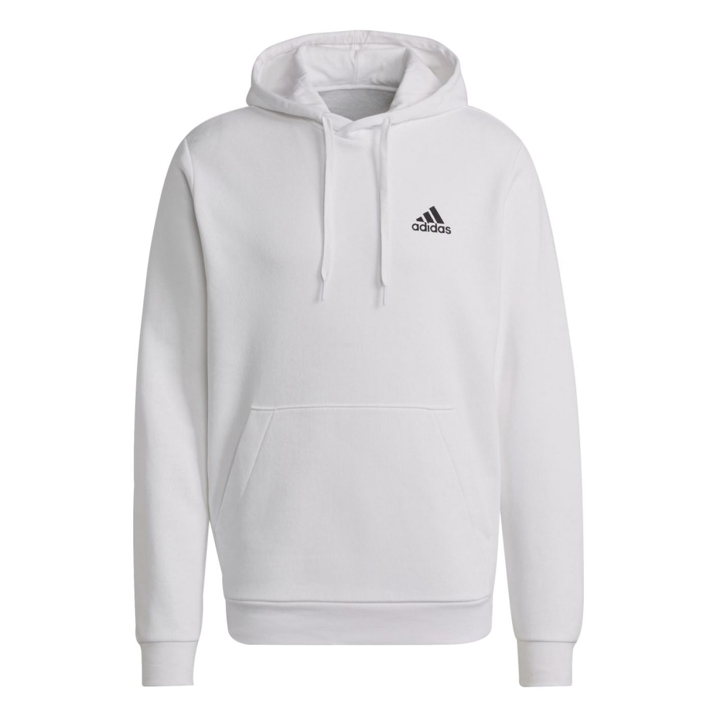 Adidas Essentials Fleece Hoodie White/Black da Uomo