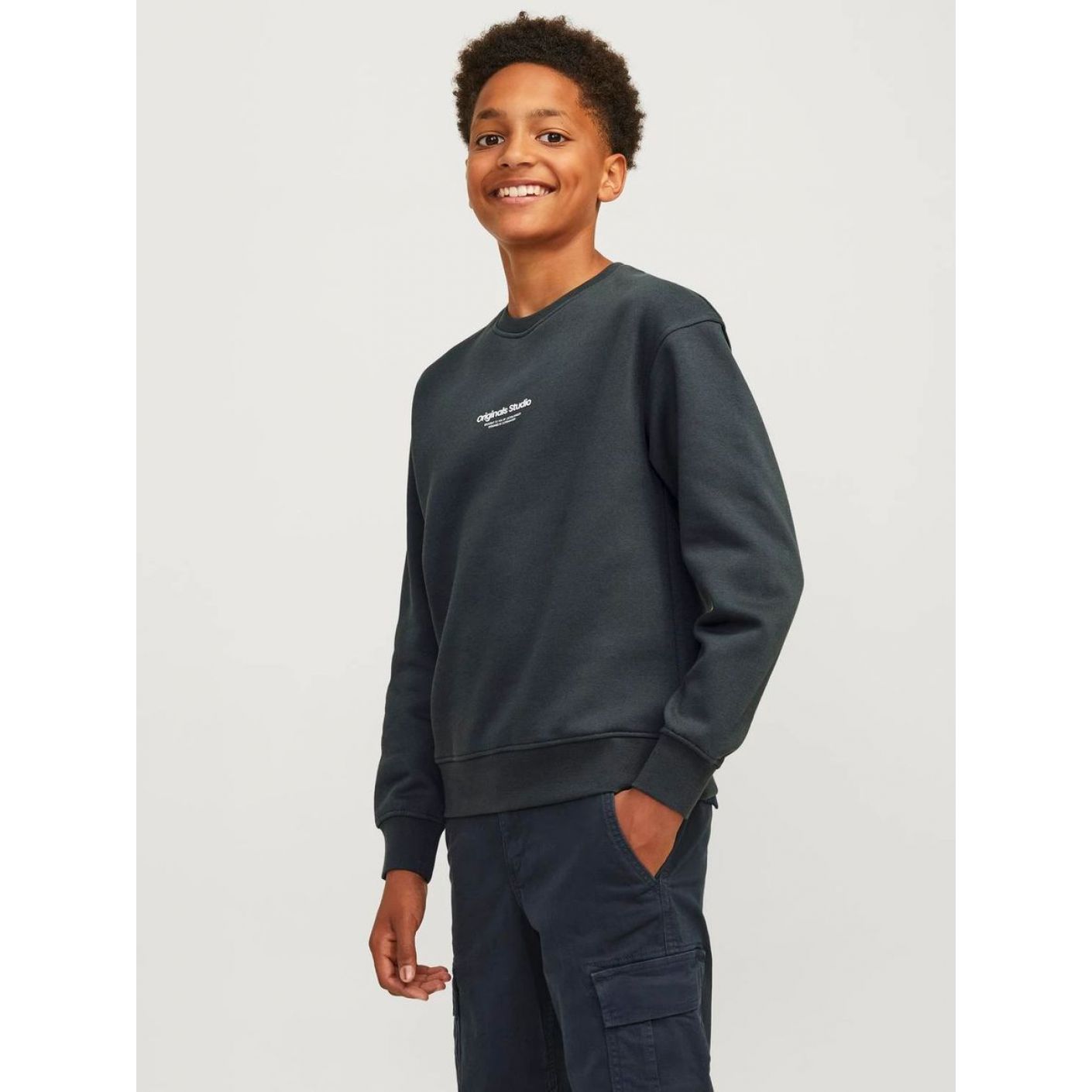 Jack & Jones Felpa girocollo stampata Forest River da Bambino