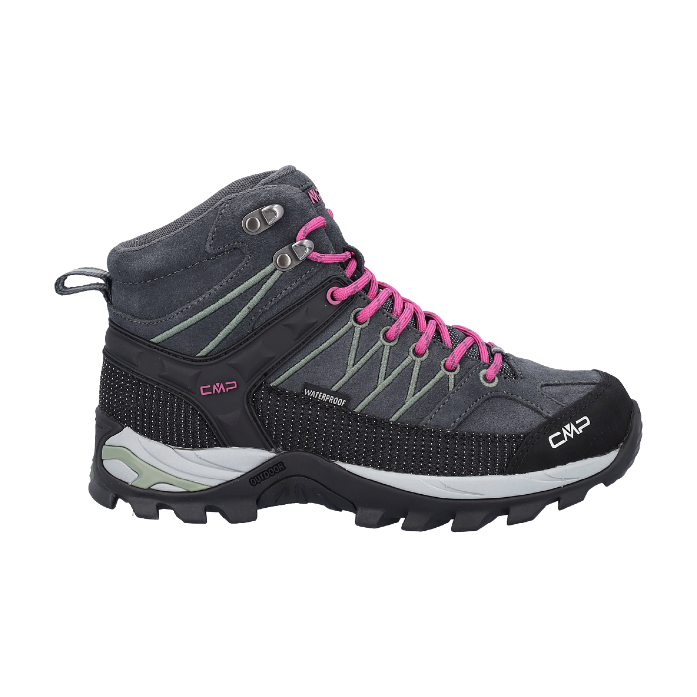 CMP Scarpa Trekking Rigel Mid Waterproof Antracite/Mineral Green da Donna