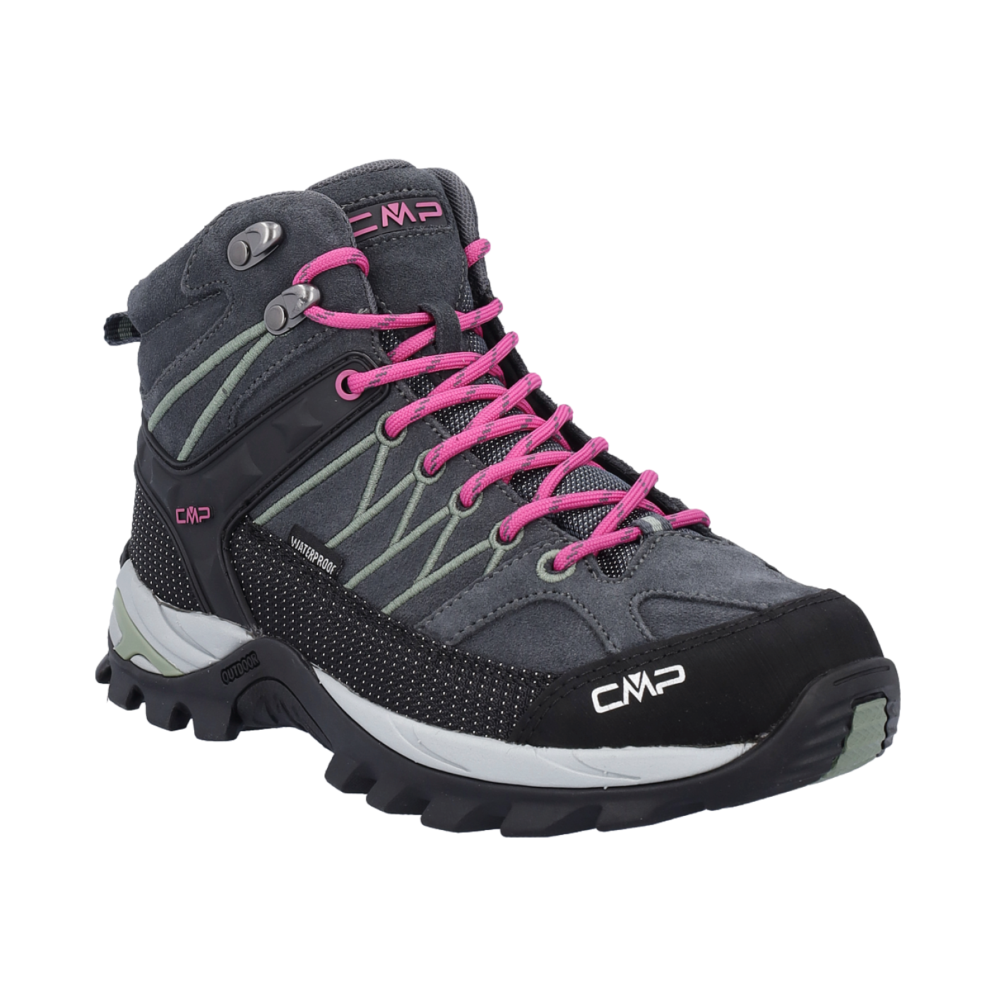 CMP Scarpa Trekking Rigel Mid Waterproof Antracite/Mineral Green da Donna