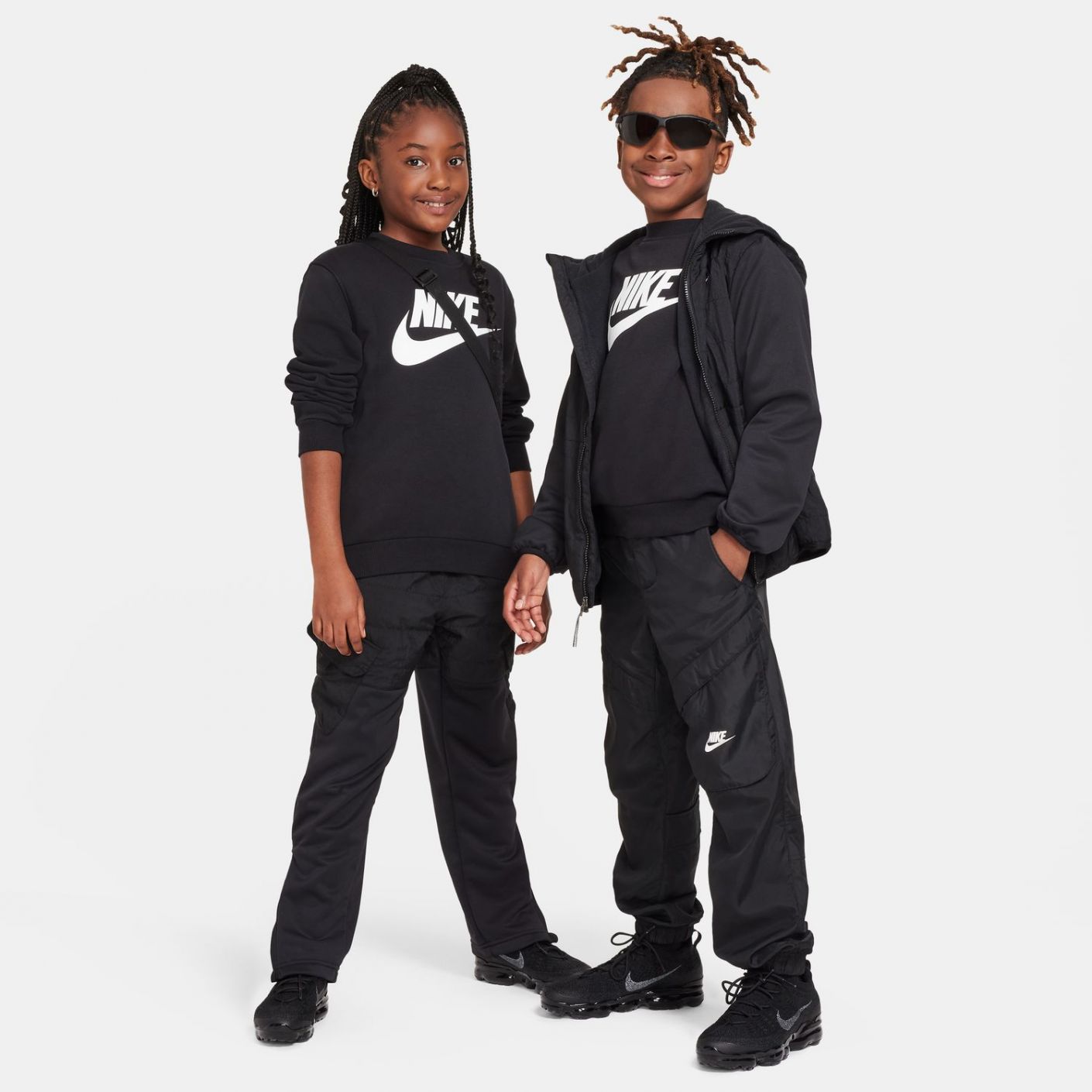 Nike Sportswear Club Fleece Hoodie – Boys Black/White