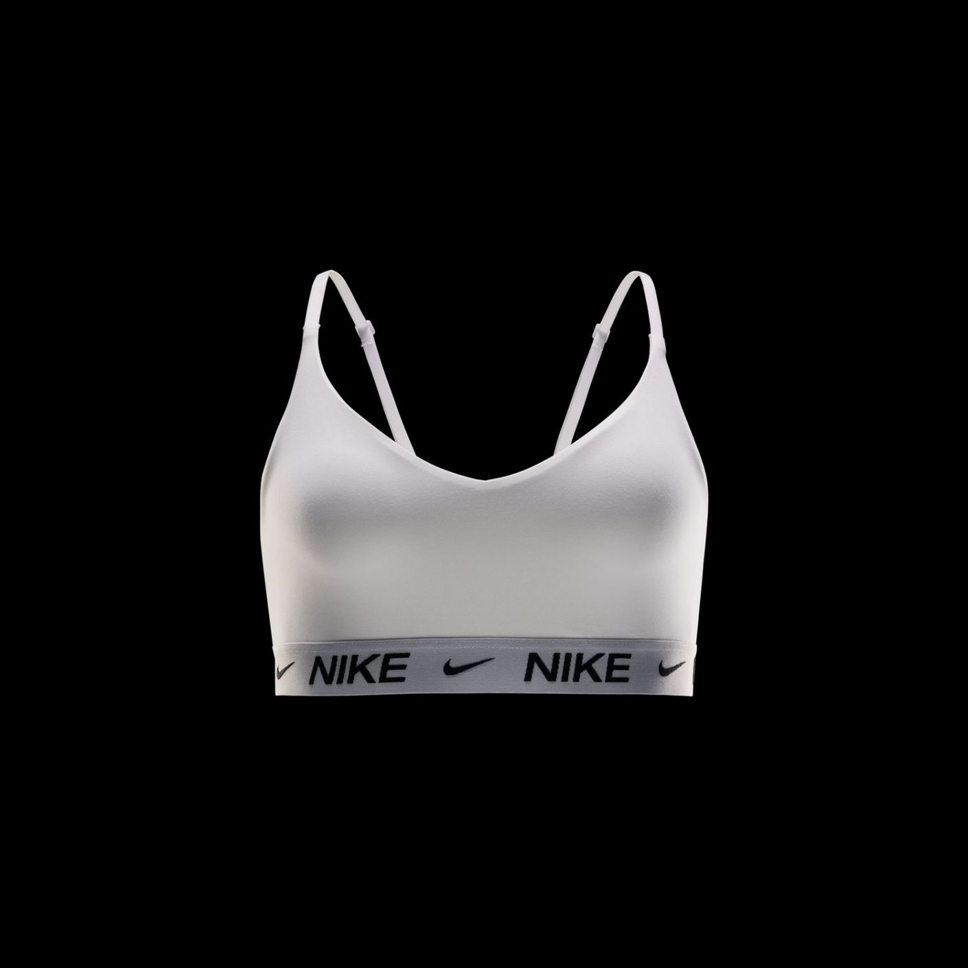 Nike Indy Light Support Bra Padded Adjustable – Women White/Black