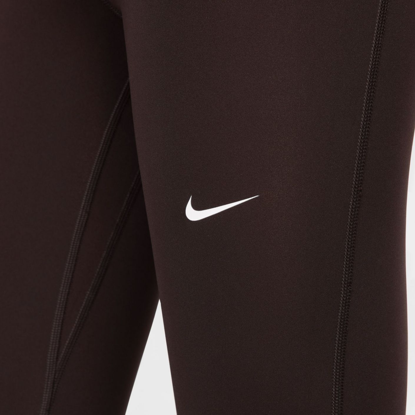 Nike Pro Women'S High-Waisted 7/8 Mesh-Paneled Leggings Velvet Brown