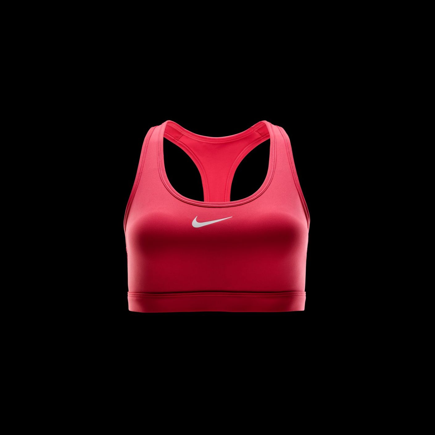 Nike Swoosh Medium Support Bra Imbottito - Donna Aster Pink/White