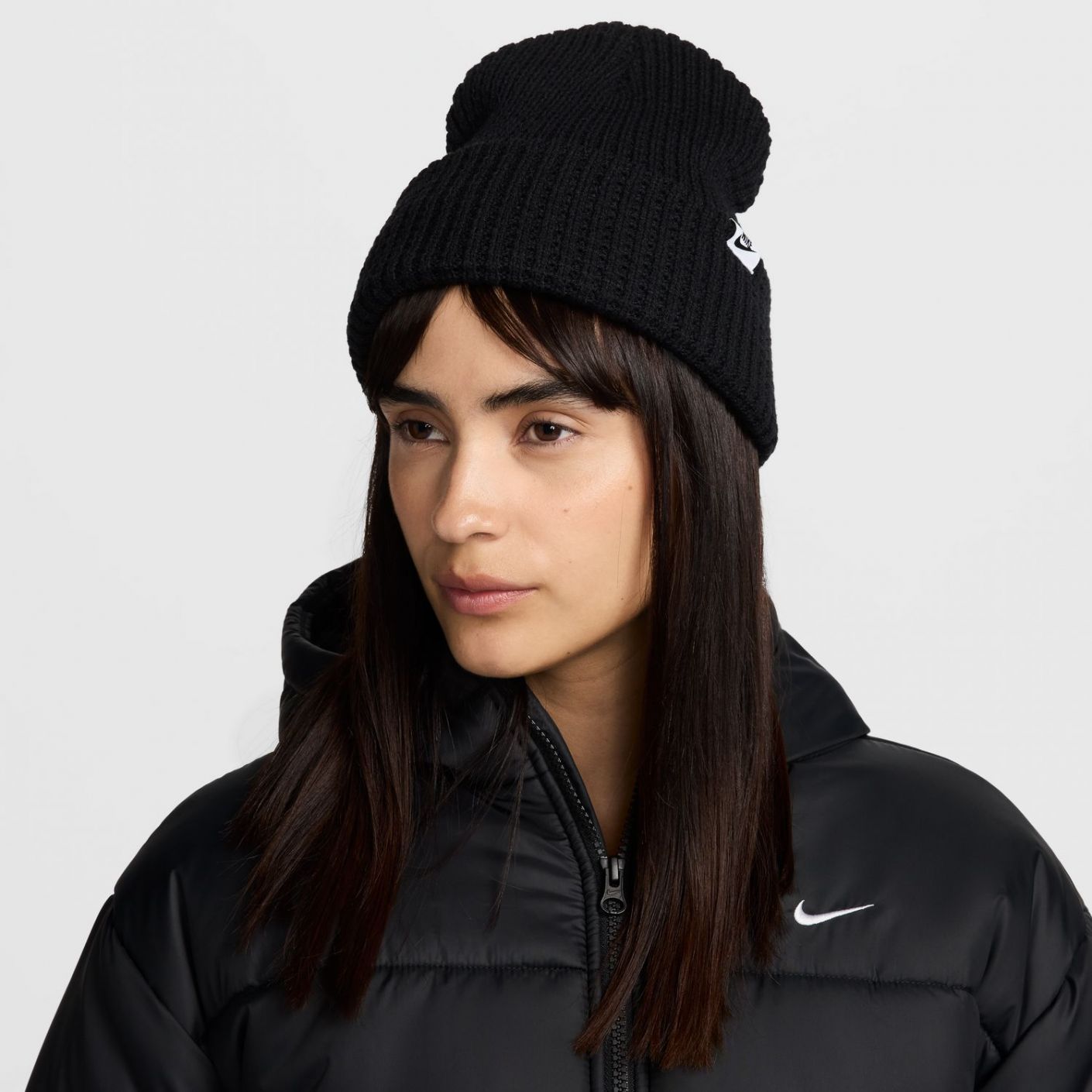 Nike Peak Waffle Knit Beanie Black