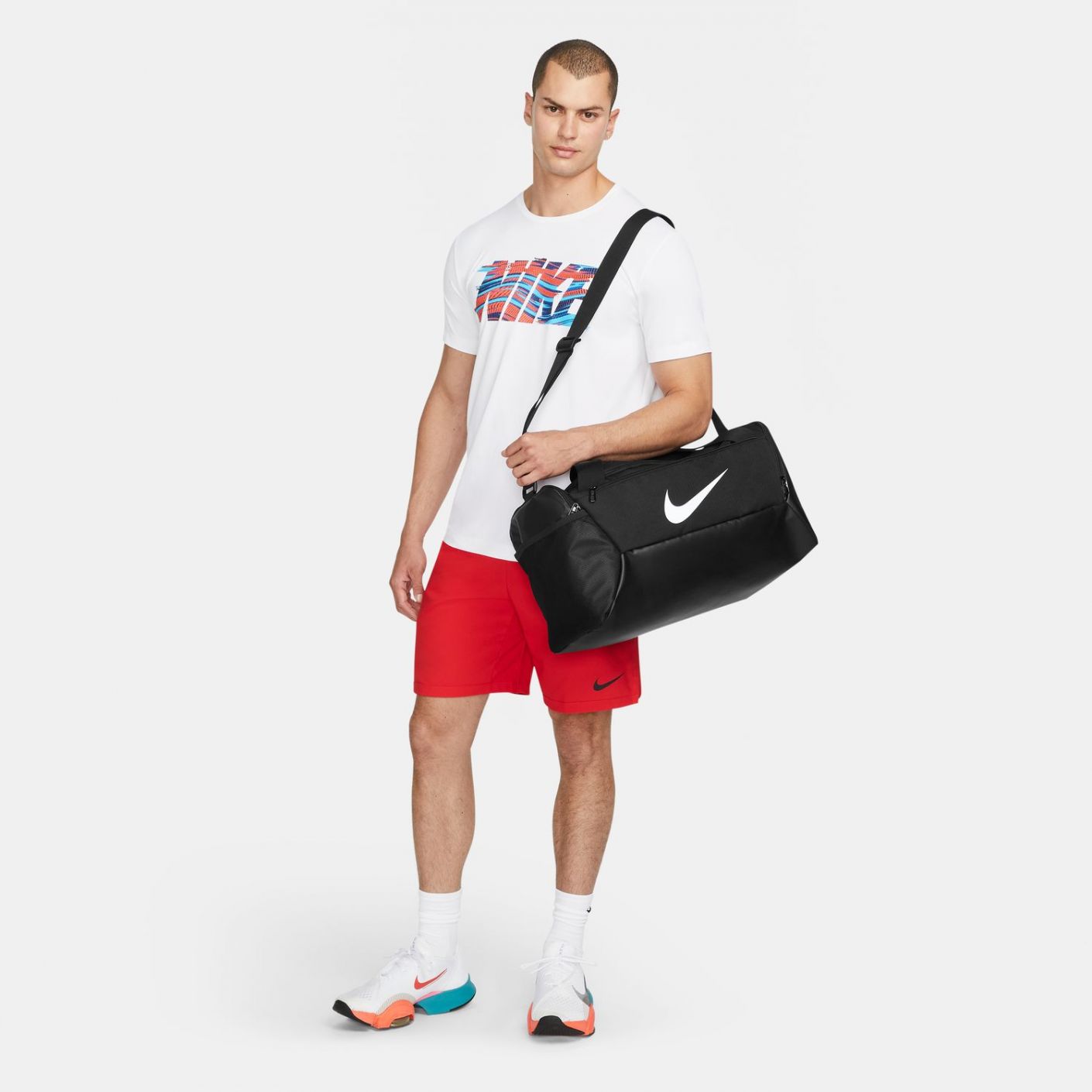 Nike Brasilia Small Training Duffel Bag (41L) Black/Black/White