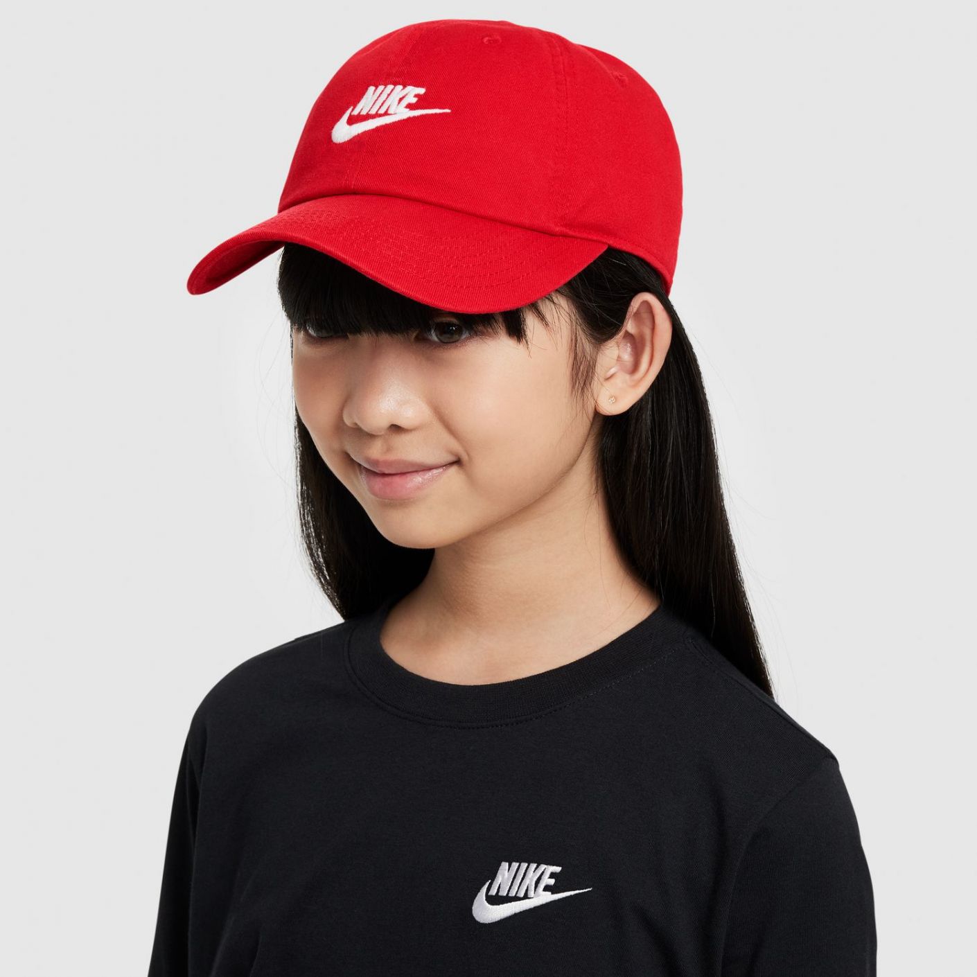 Nike Club Unstructured Futura Wash Hat – Kids University Red/White