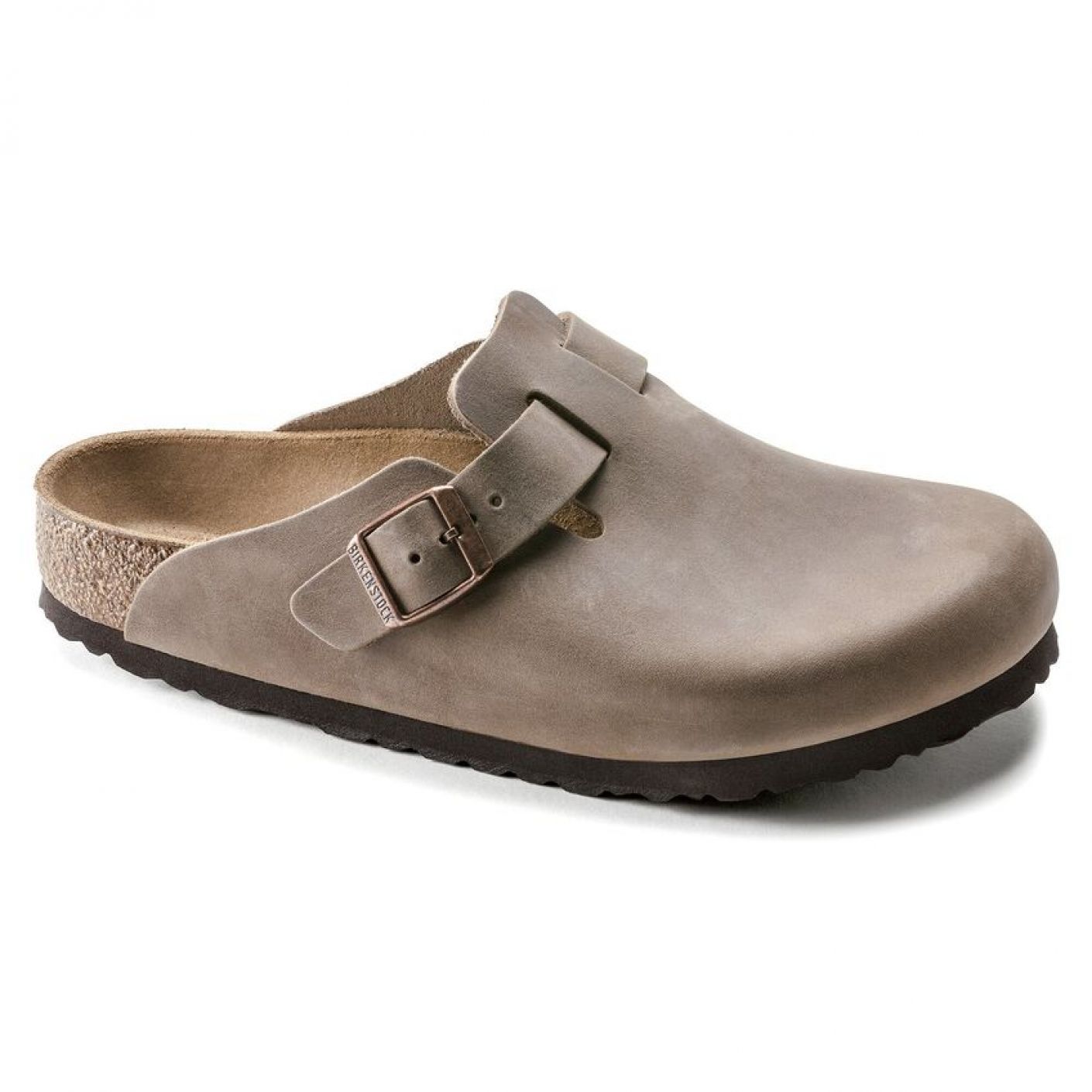 Birkenstock Boston in pelle oliata Tobacco Brown