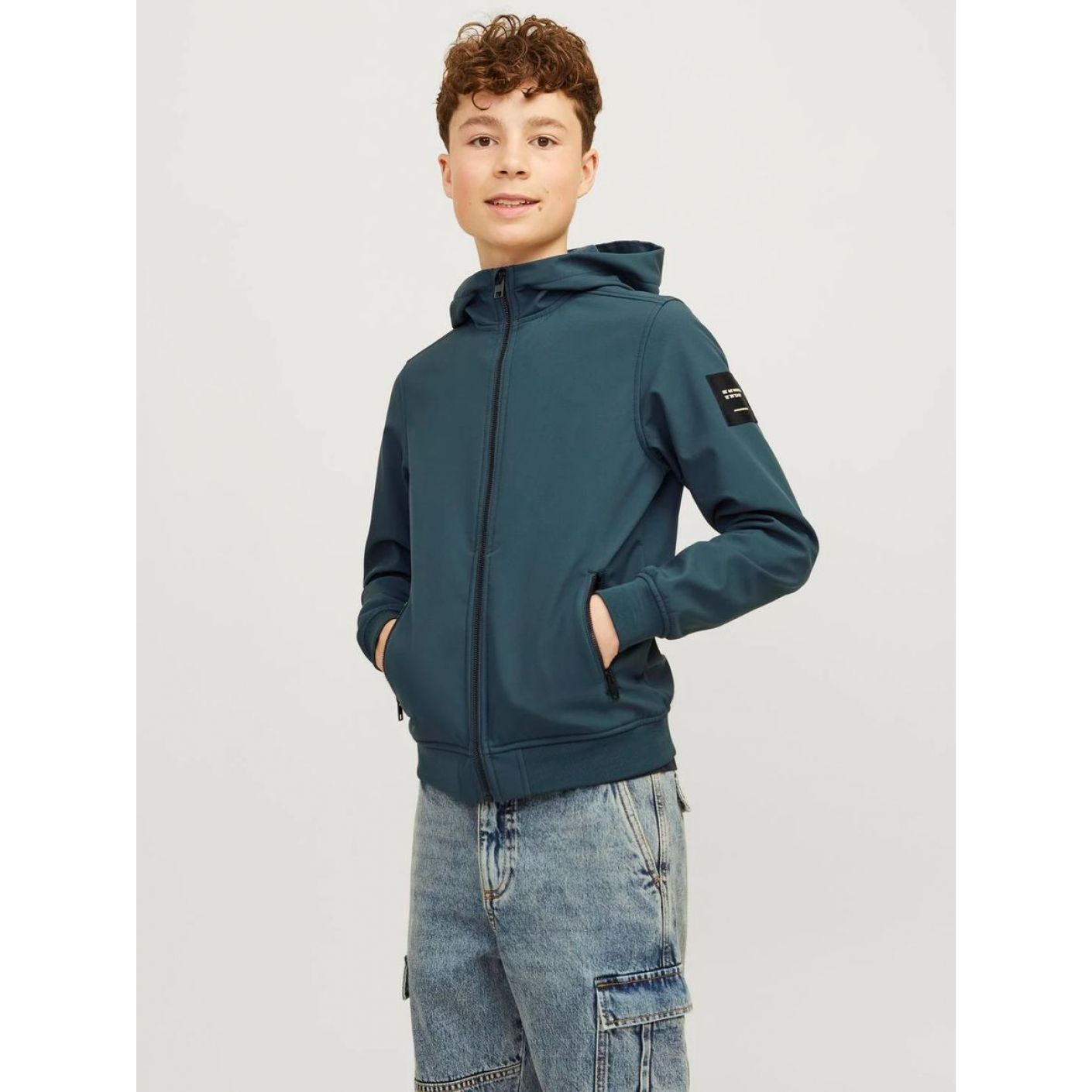 Jack & Jones Giacca Softshell Verde/Magical Forest da Bambino