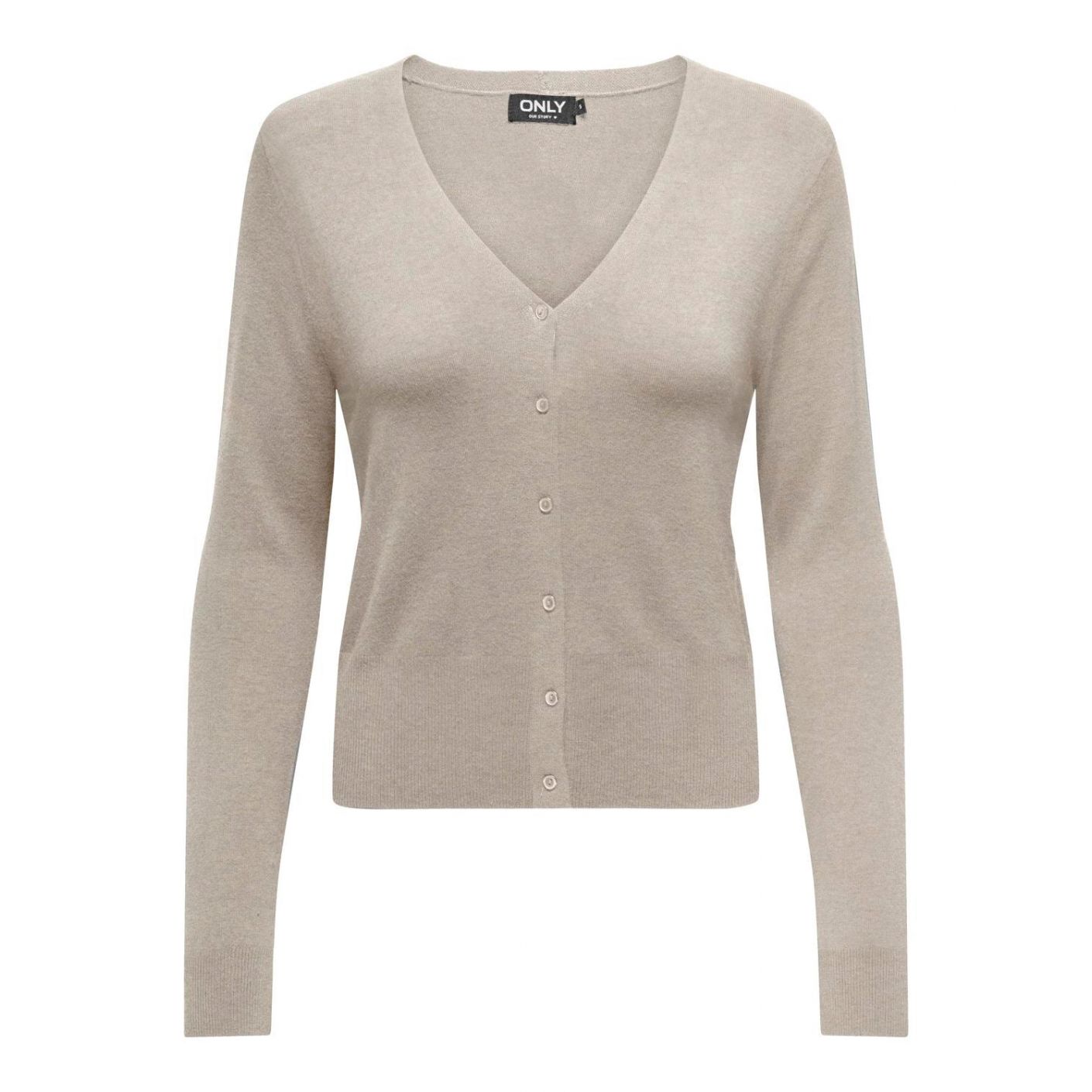 Only Cardigan Onlvenice con scollo a V Light Grey da Donna