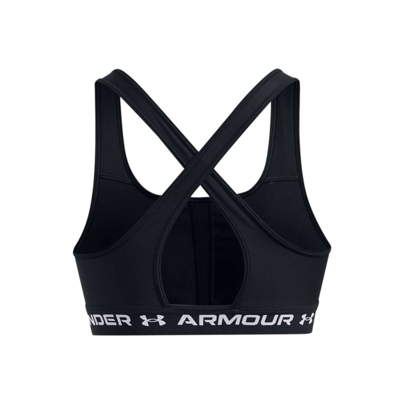 Under Armor Crossback Mid Bra Black/White