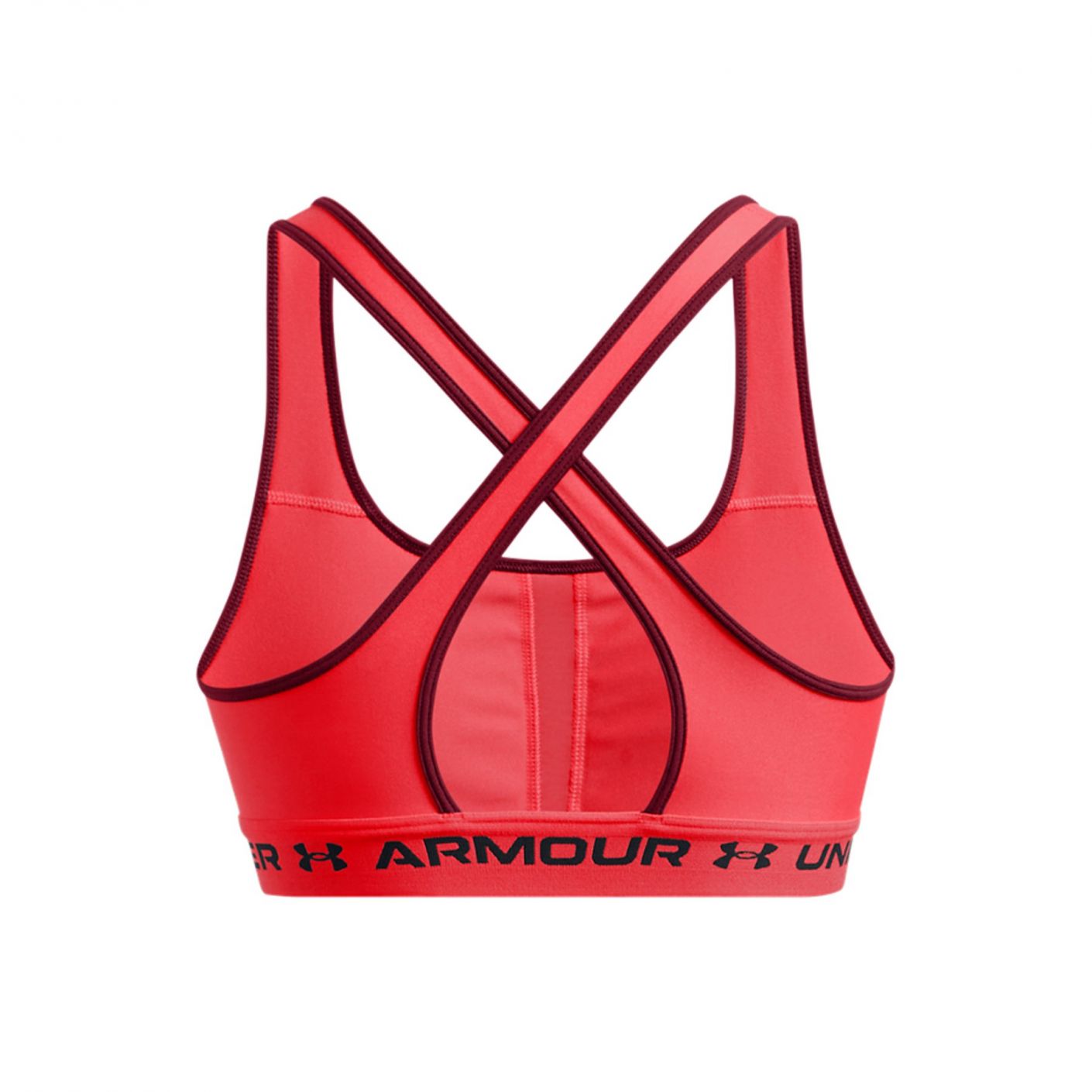 Under Armor Crossback Mid Bra Orange/Red