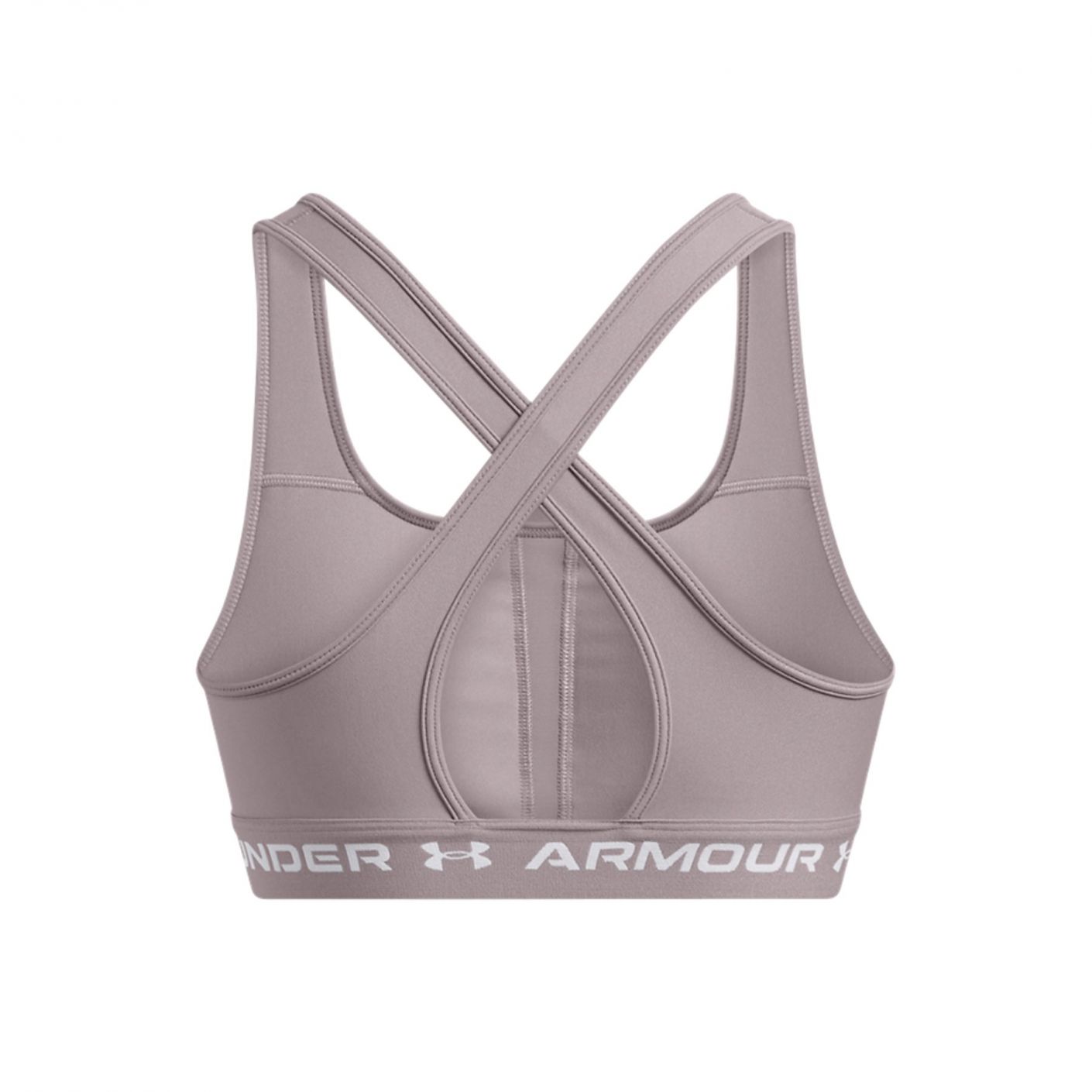 Under Armor Crossback Mid Bra Tetra Grey/White