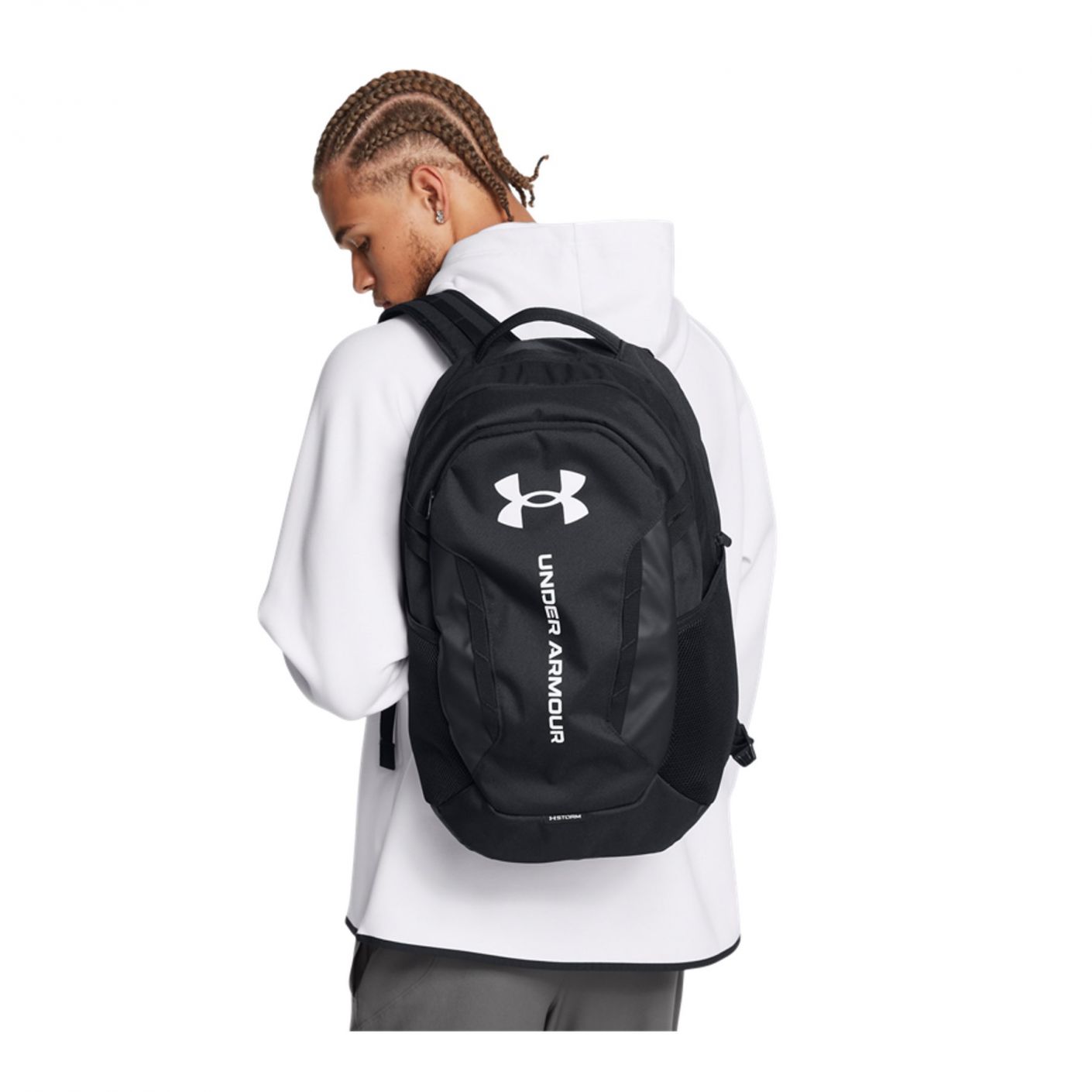 Under Armour Hustle 6.0 Rucksack Schwarz/Weiß