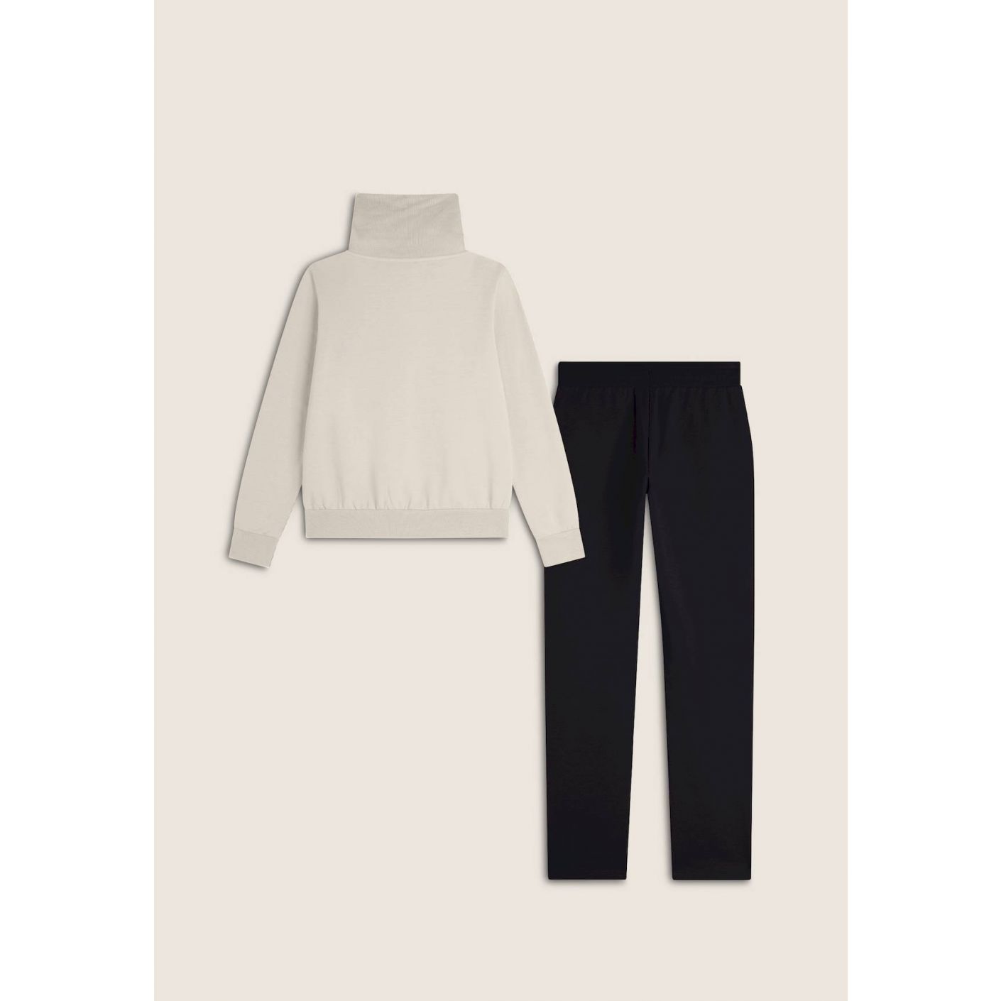 Freddy Women's Tracksuit in Fleece with Zip and Wide Ribbed Collar