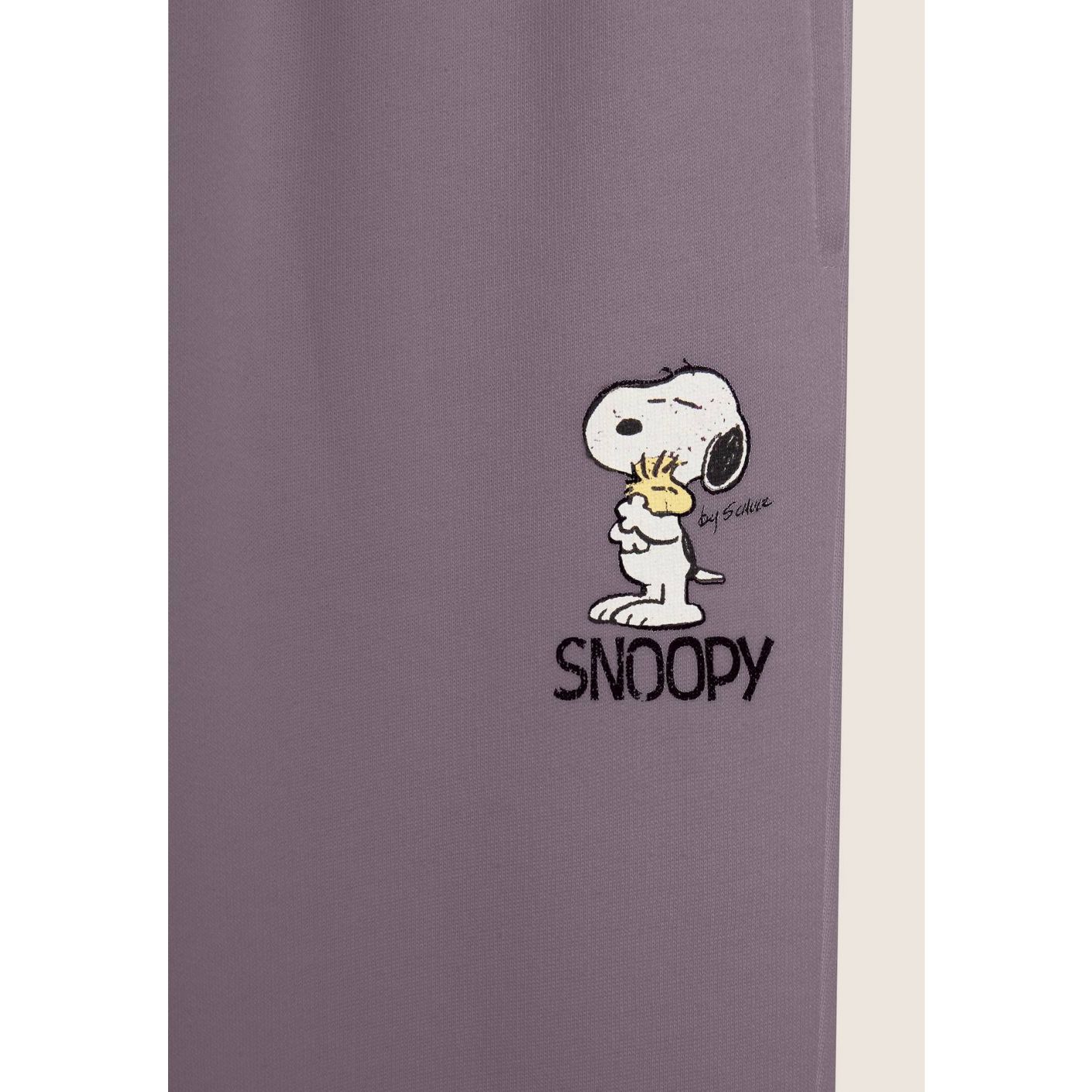 Freddy Pantalone jogger donna in felpa con piccola stampa Snoopy