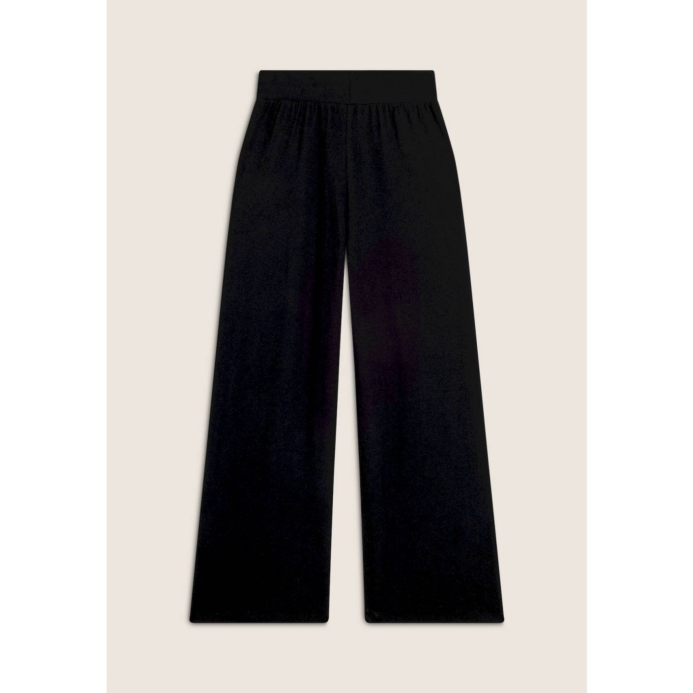 Freddy Wide leg trousers in viscose fleece with tricot effect