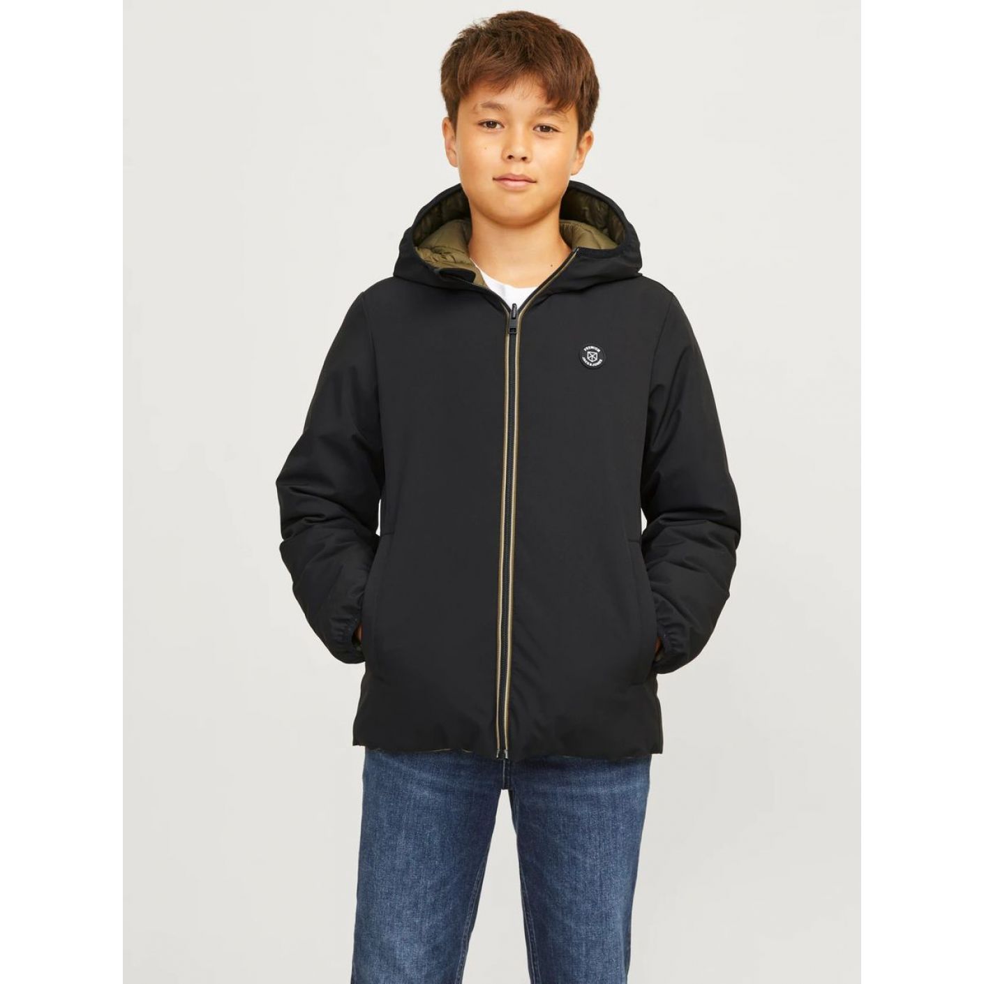 Jack & Jones Giacca Softshell Reversibile Junior Black 