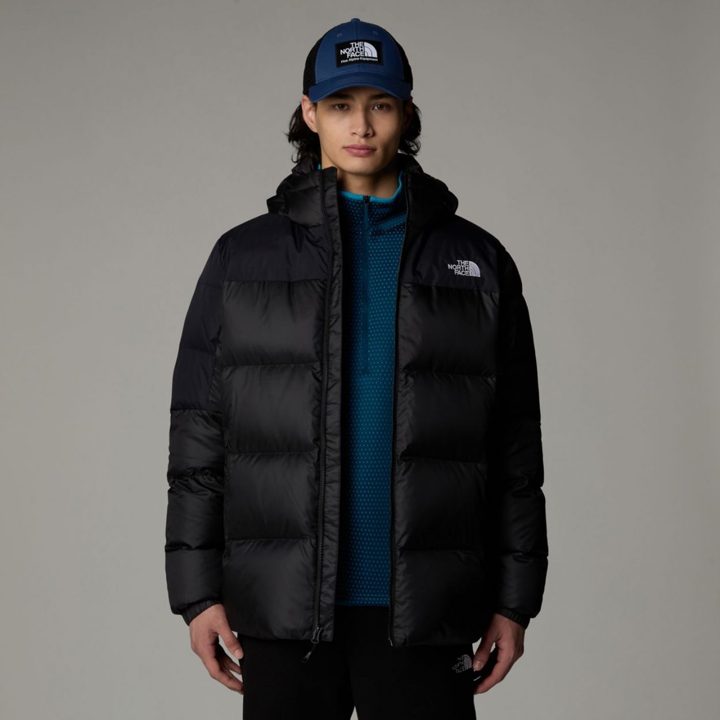 The North Face Diablo Down 2.0 Hoodie Tnf Black Heather/Tnf Blk Da Uomo