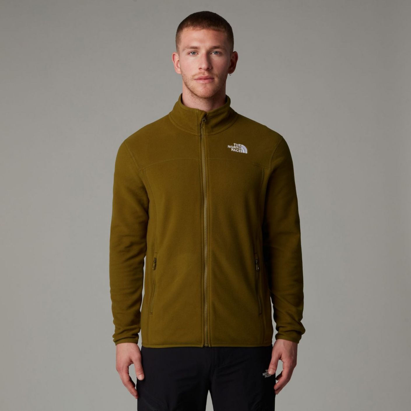 The North Face 100 Glacier Full Zip Eu Moss Green Da Uomo