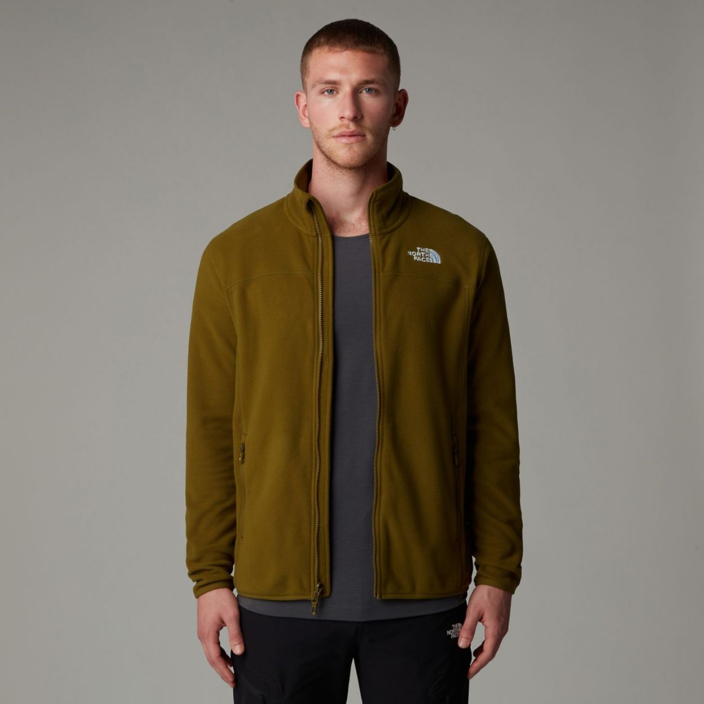 The North Face 100 Glacier Full Zip Eu Moss Green Da Uomo