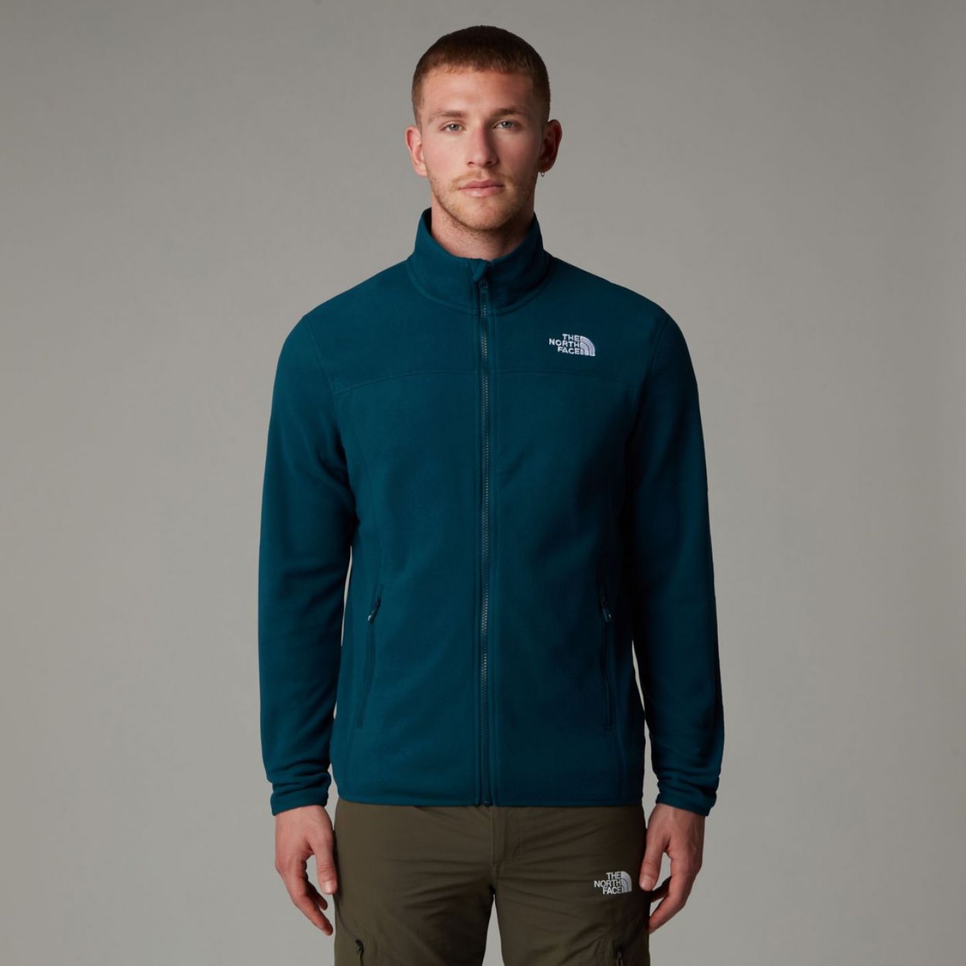 The North Face 100 Glacier Full Zip Eu Midnight Petrol Da Uomo