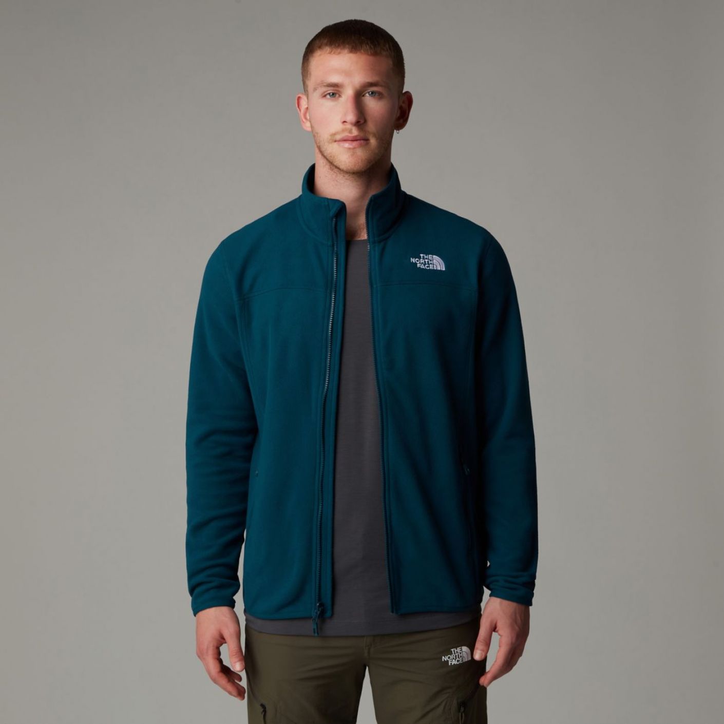 The North Face 100 Glacier Full Zip Eu Midnight Petrol Da Uomo