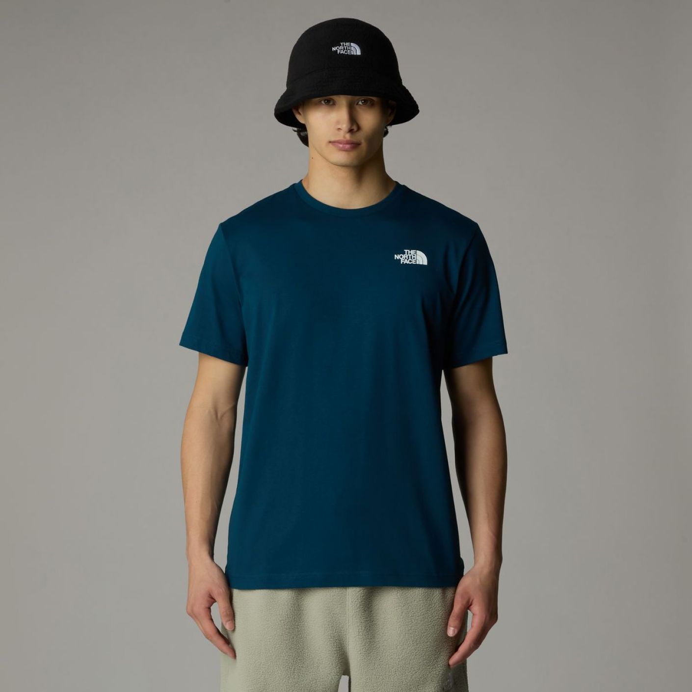 The North Face S/S Redbox Tee Midnight Petrol/Tnf Red Da Uomo