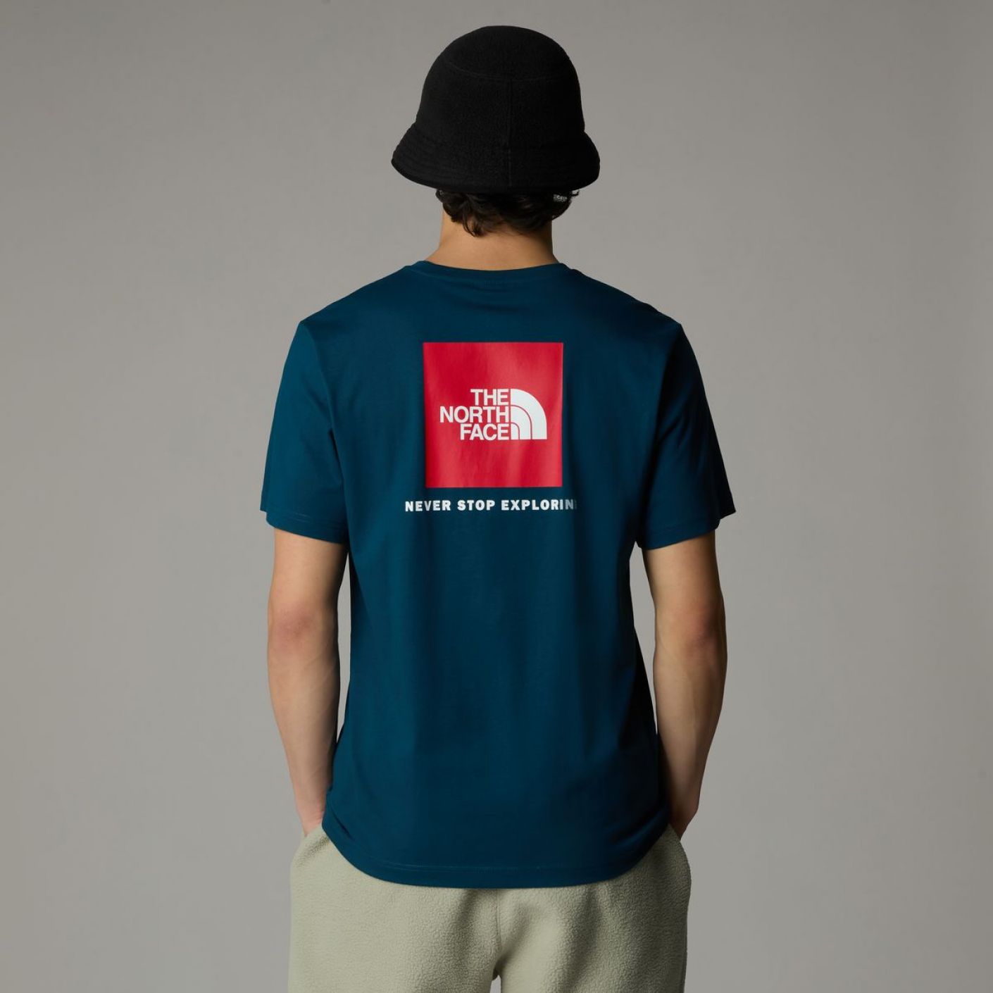 The North Face S/S Redbox Tee Midnight Petrol/Tnf Red Da Uomo